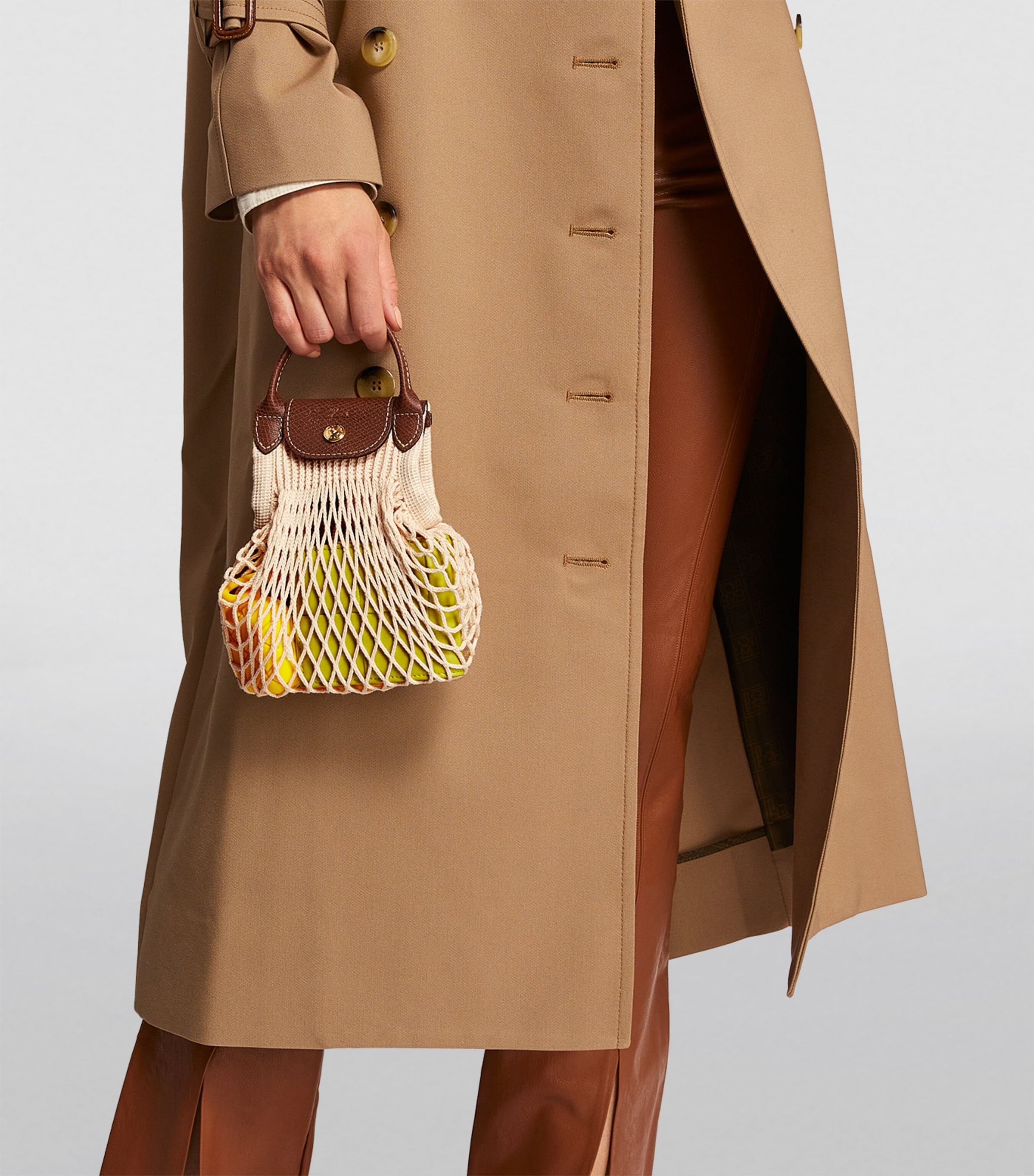 Extra-Small Le Pliage Filet Mesh Bag 037 ECRU Image 5