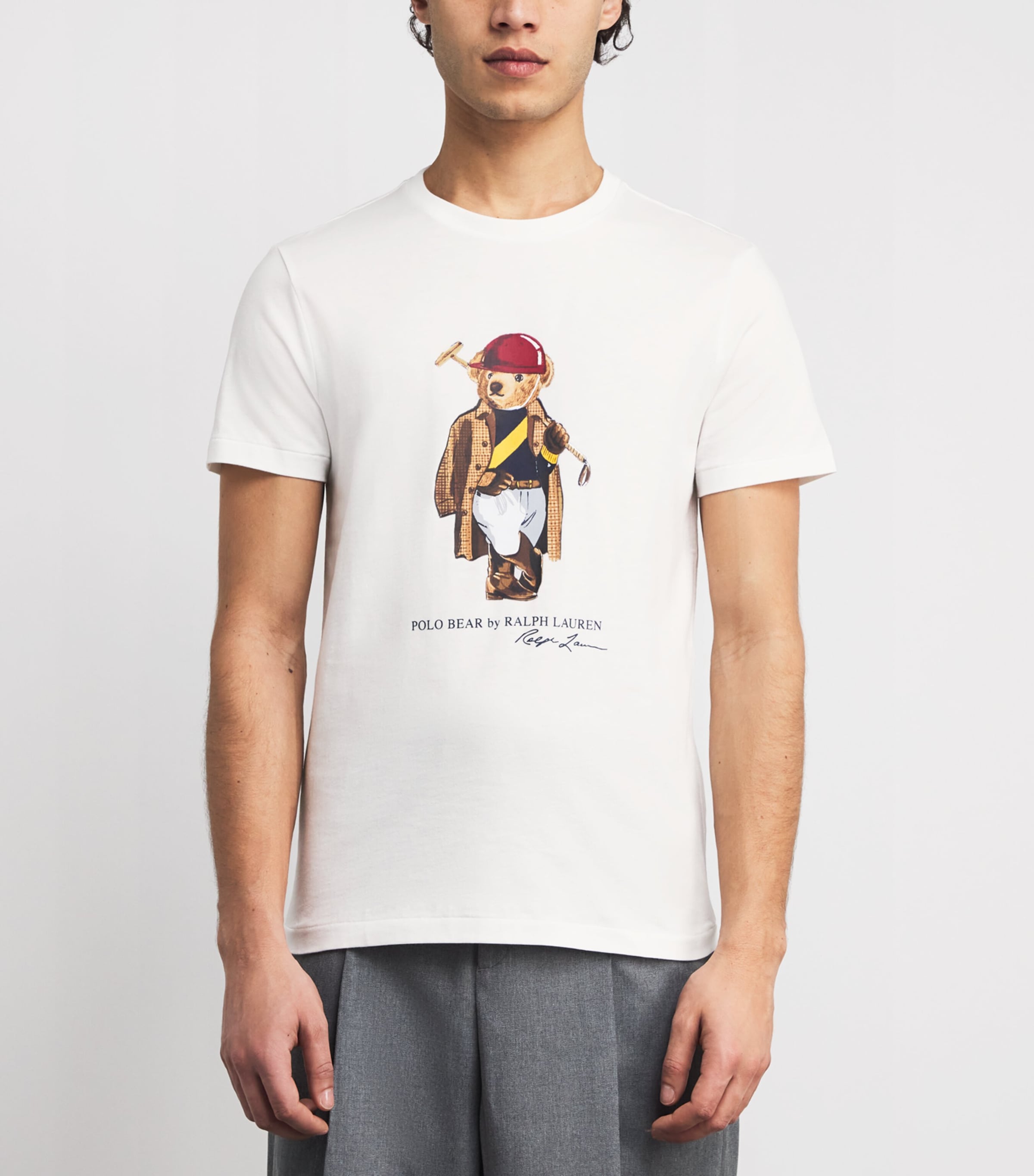 Cotton Polo Bear T-shirt WHITE-SOCIETY BEAR Image 3