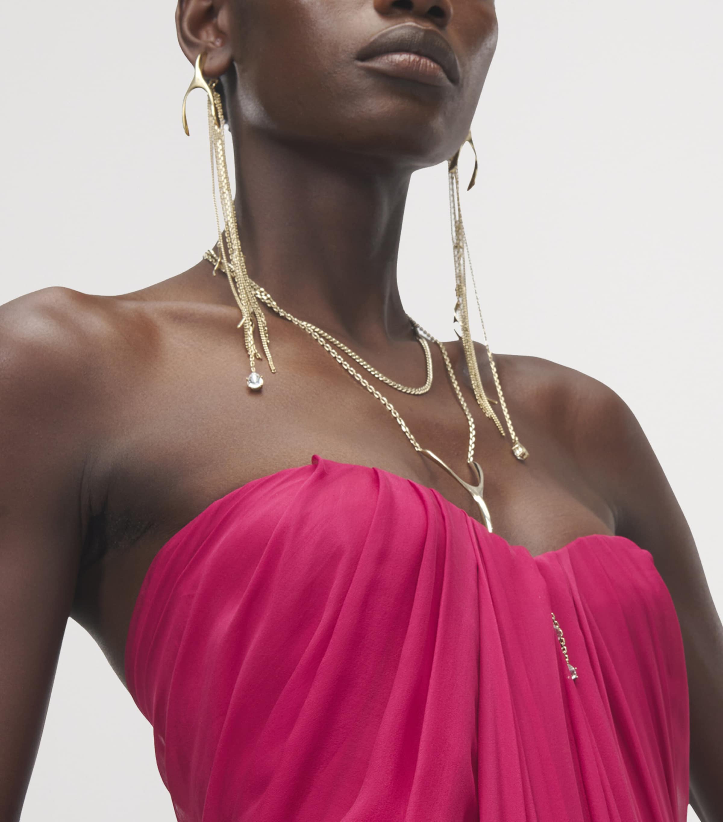 McQueen Embellished Wishbone Earrings Image 2