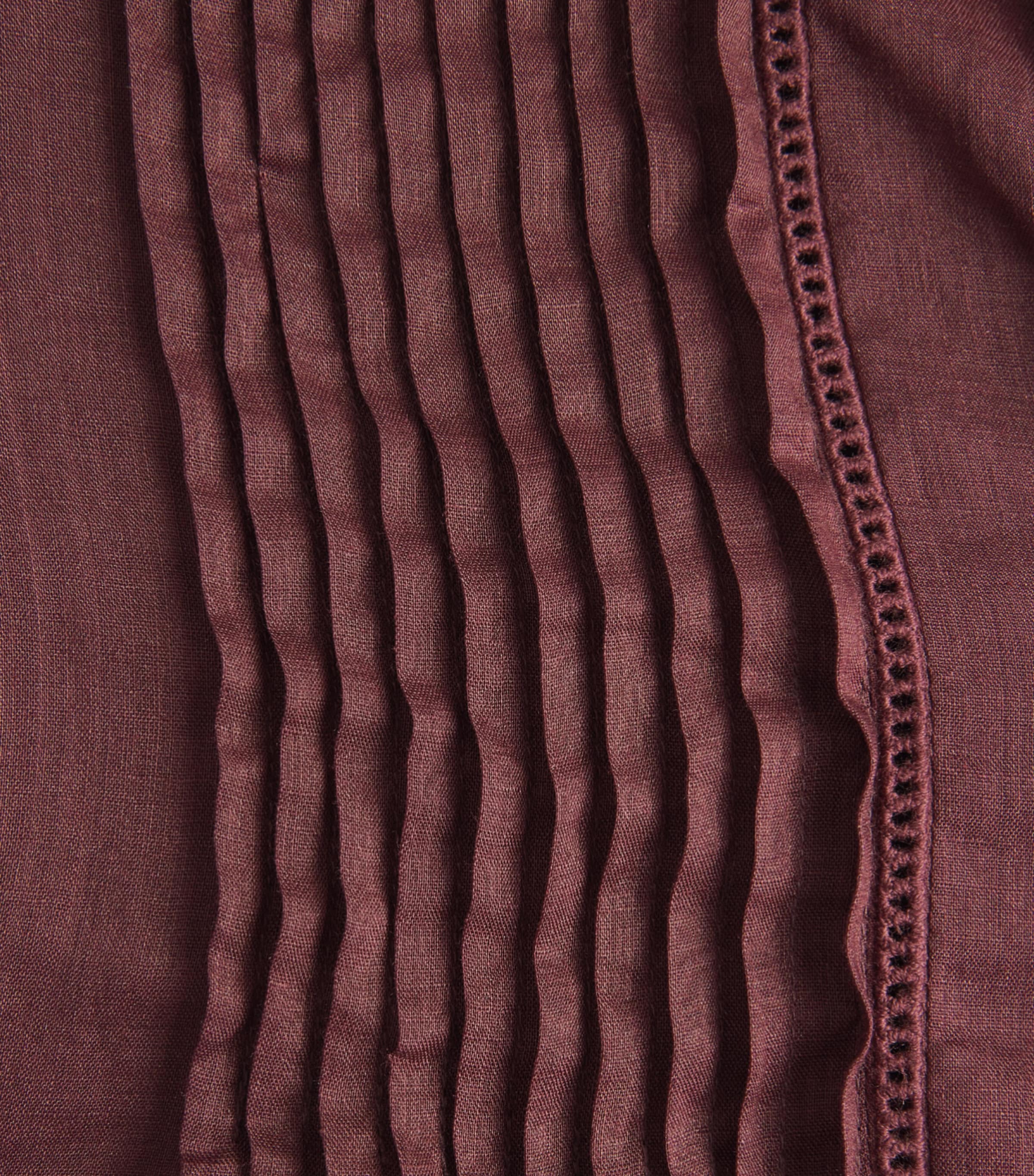 Veronica Beard Womens Self-Tie Sawyer Blouse Raisin Image 6
