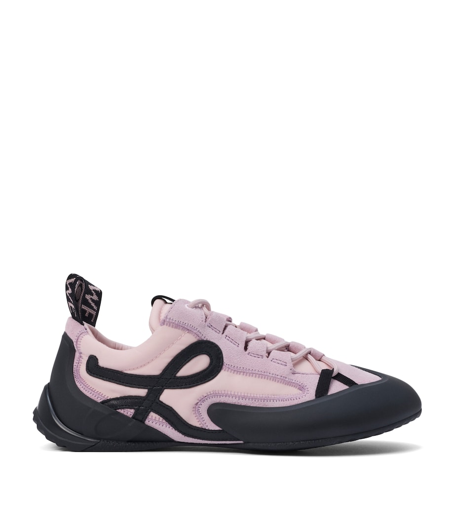 LOEWE Suede-Nylon Grip Sneakers Pink/black Image 1