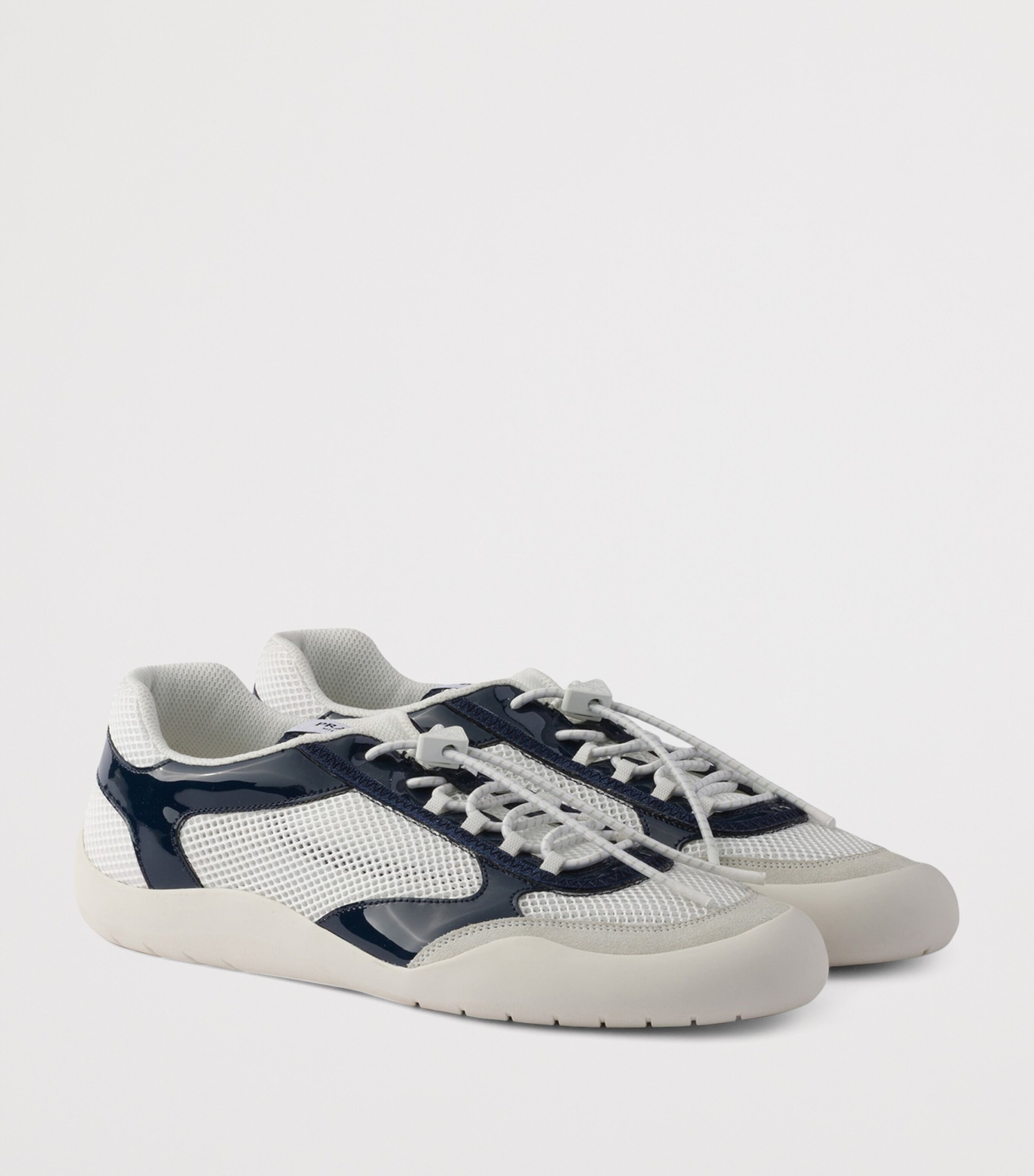 Prada Patent Leather-Mesh Speedrock Sneakers Image 2