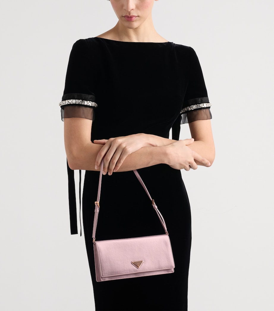 Prada Mini Satin Shoulder Bag Pink Image 2