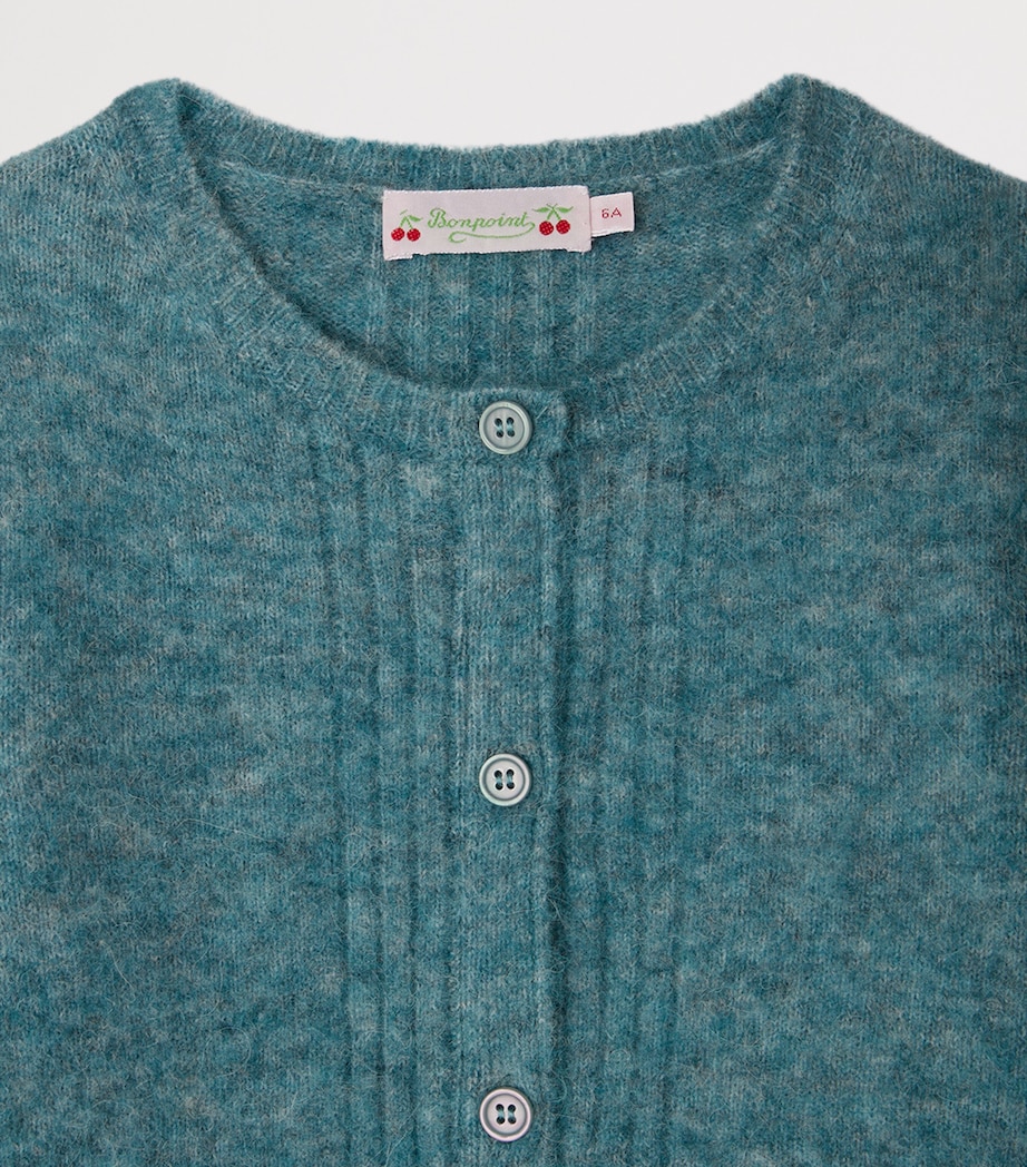 Wool-Alpaca-Blend Jeana Cardigan (10-14 Years) VERT DE GRIS Image 3