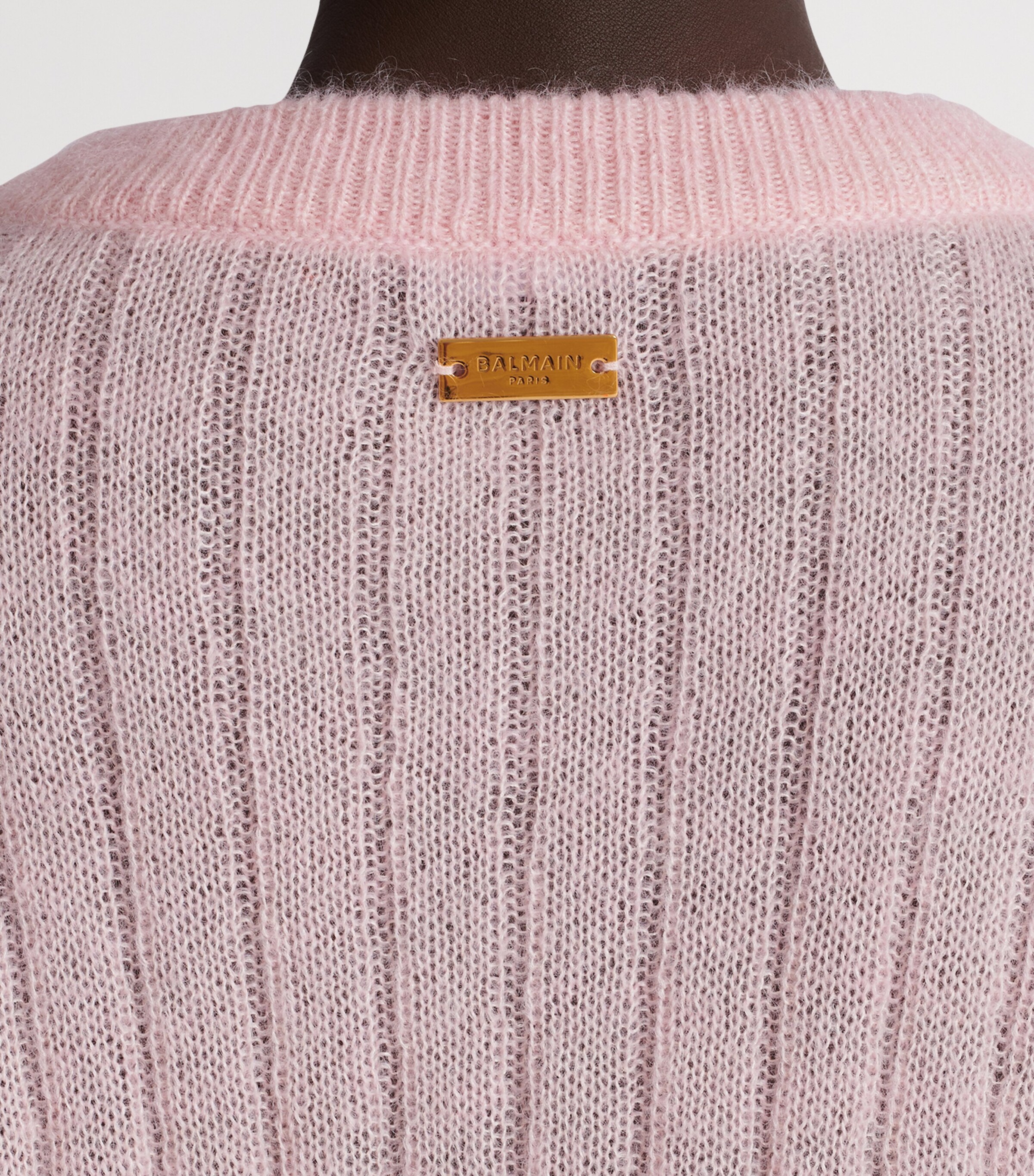 Mohair-Silk Cropped Sweater 4HR ROSE PALE Image 8
