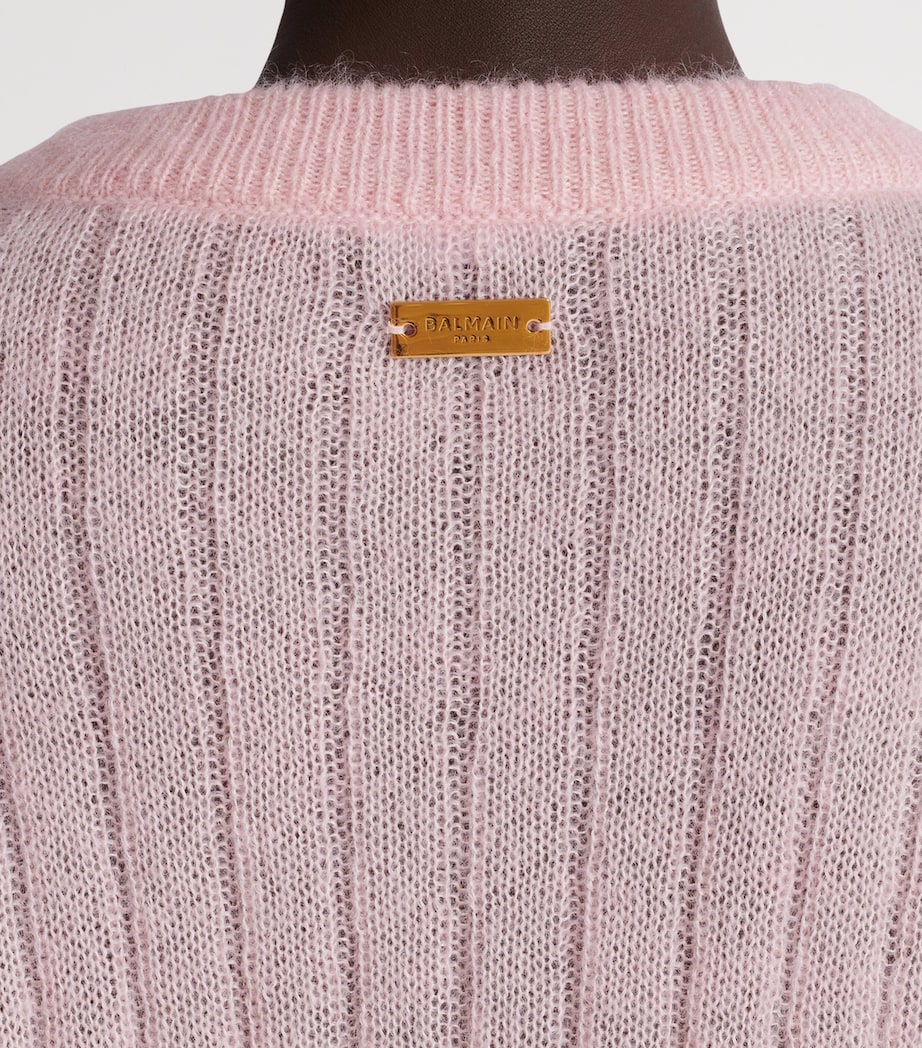 Mohair-Silk Cropped Sweater 4HR ROSE PALE Image 8