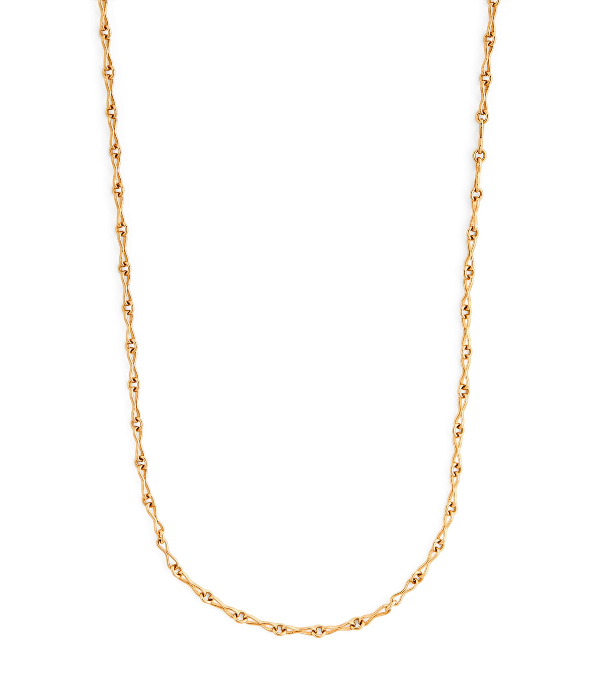 Azlee Small Yellow Gold Circle Link Chain Necklace