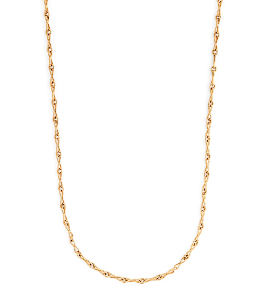 Small Yellow Gold Circle Link Chain Necklace YELLOW GOLD Image 1