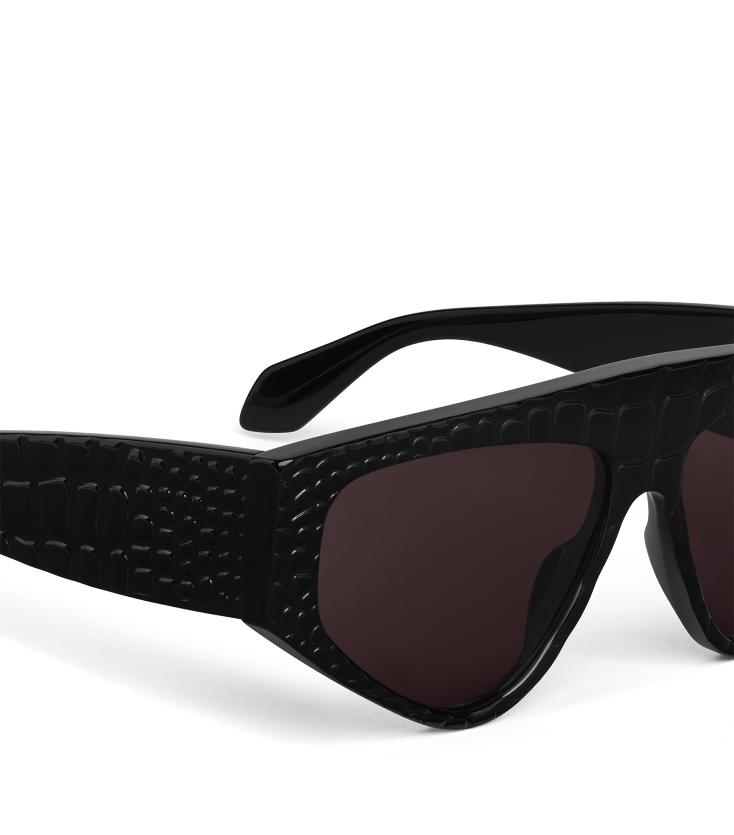 Alaïa Acetate Aviator Mask Sunglasses Noir Image 4