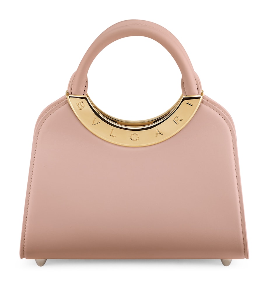 Mini Leather Roma Top-Handle Bag PINK Image 1