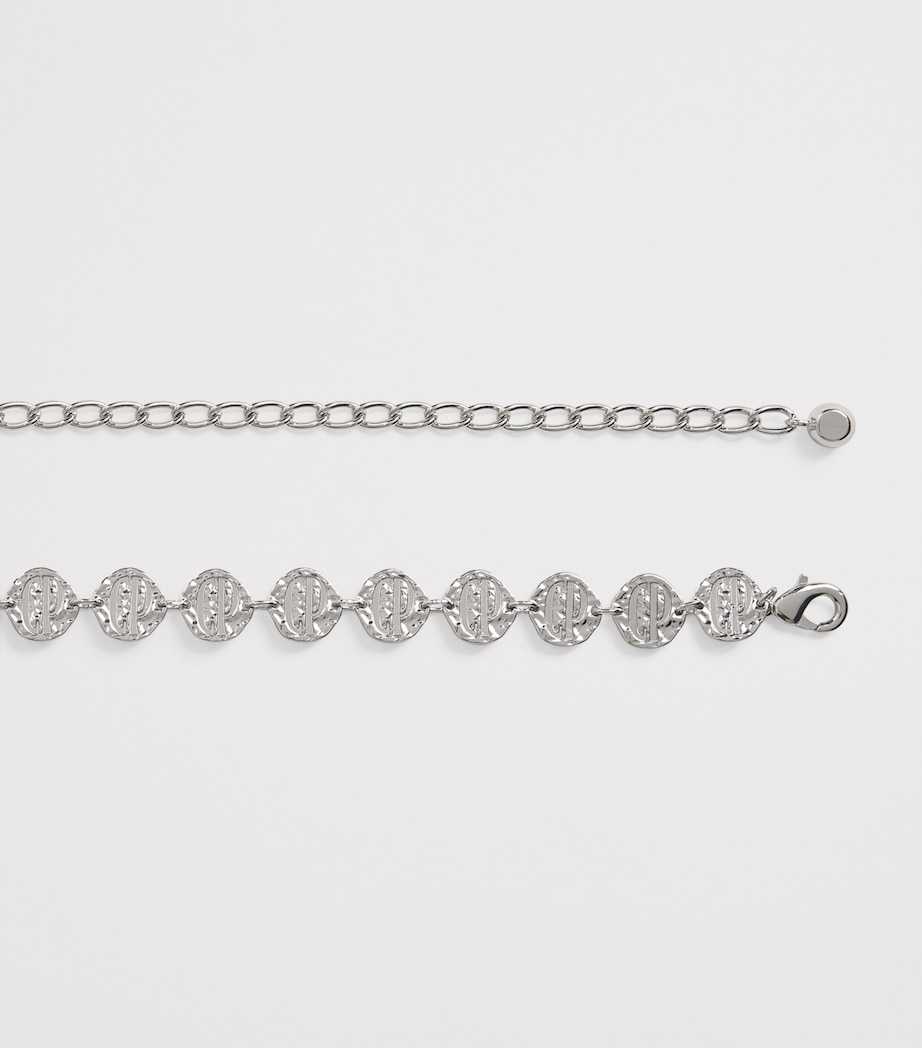 Claudie Pierlot Logo Embossed Chain Belt Silver Image 4