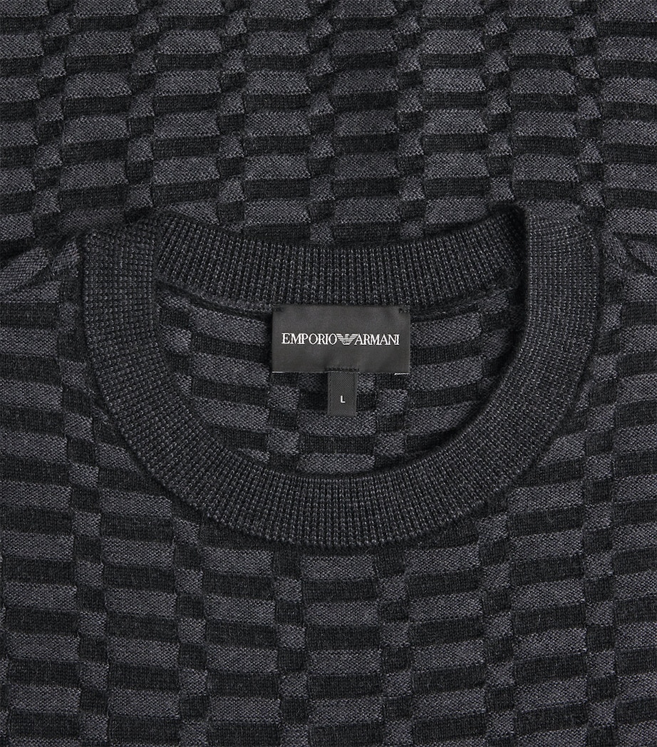 Virgin Wool Op-Art Sweater FC101 Image 5