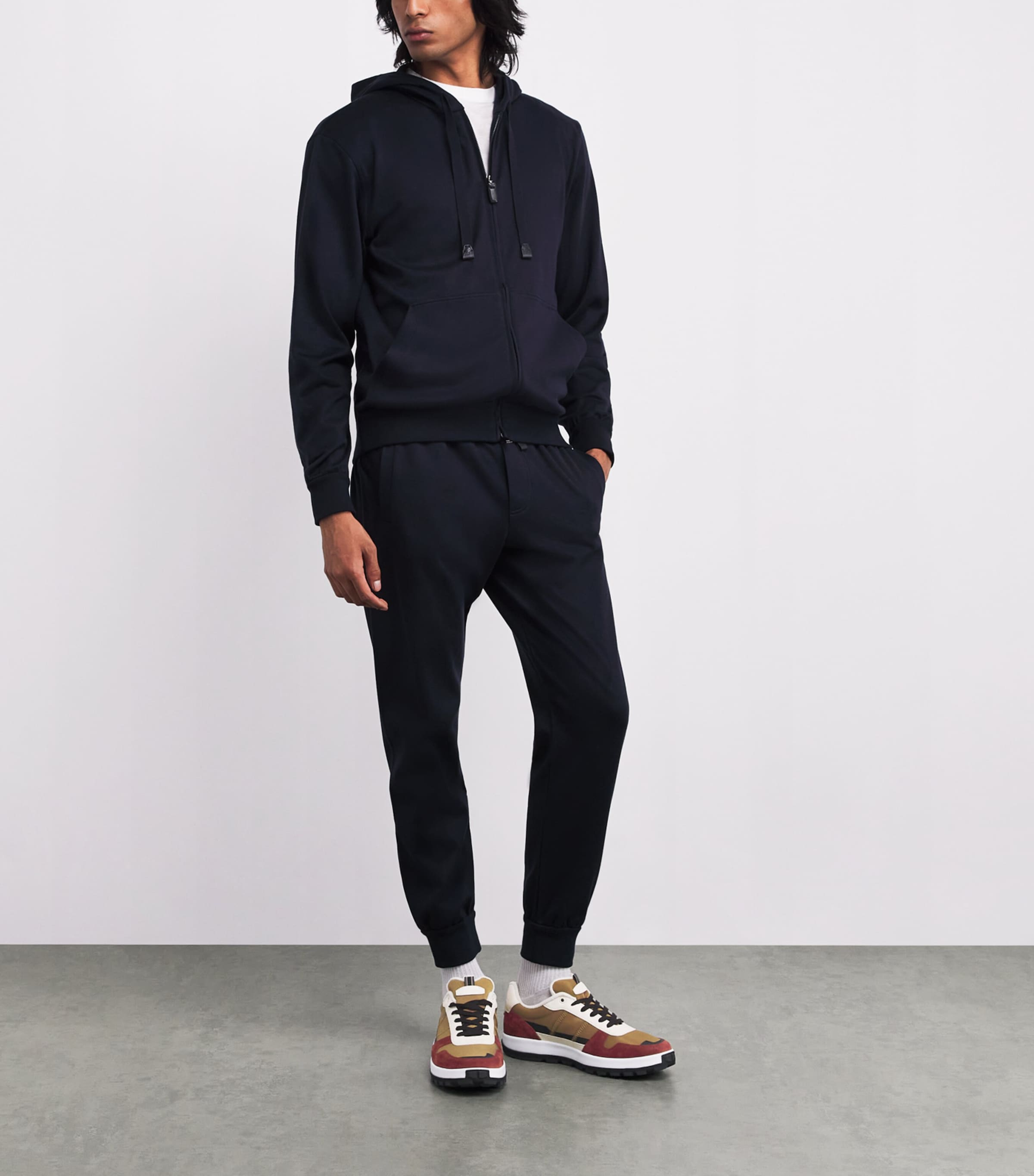 Suede-Trim Panelled Crossing Sneakers 2400 Image 6