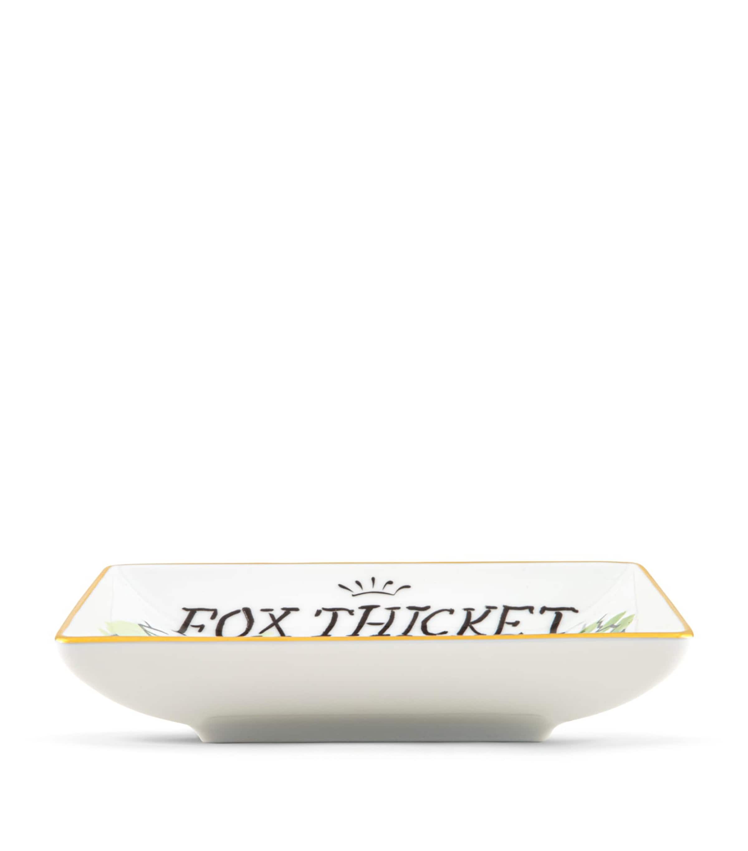 GINORI 1735 x Luke Edward Hall Fox Thicket Folly Decorative Tray (13.5cm) Image 2