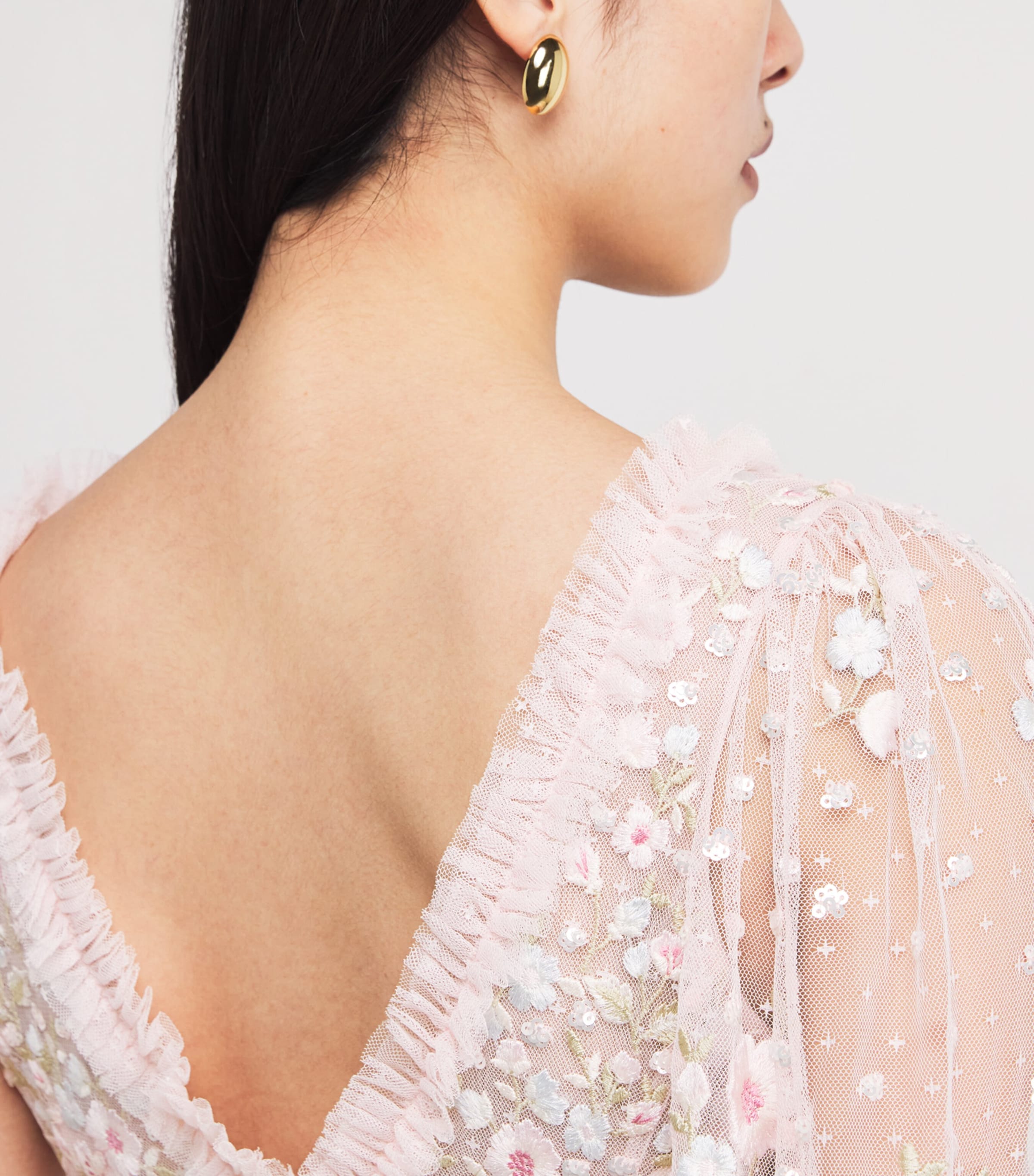 Cape-Detail Ethereal Blooms Maxi Dress SEASHELL/MULTI Image 6