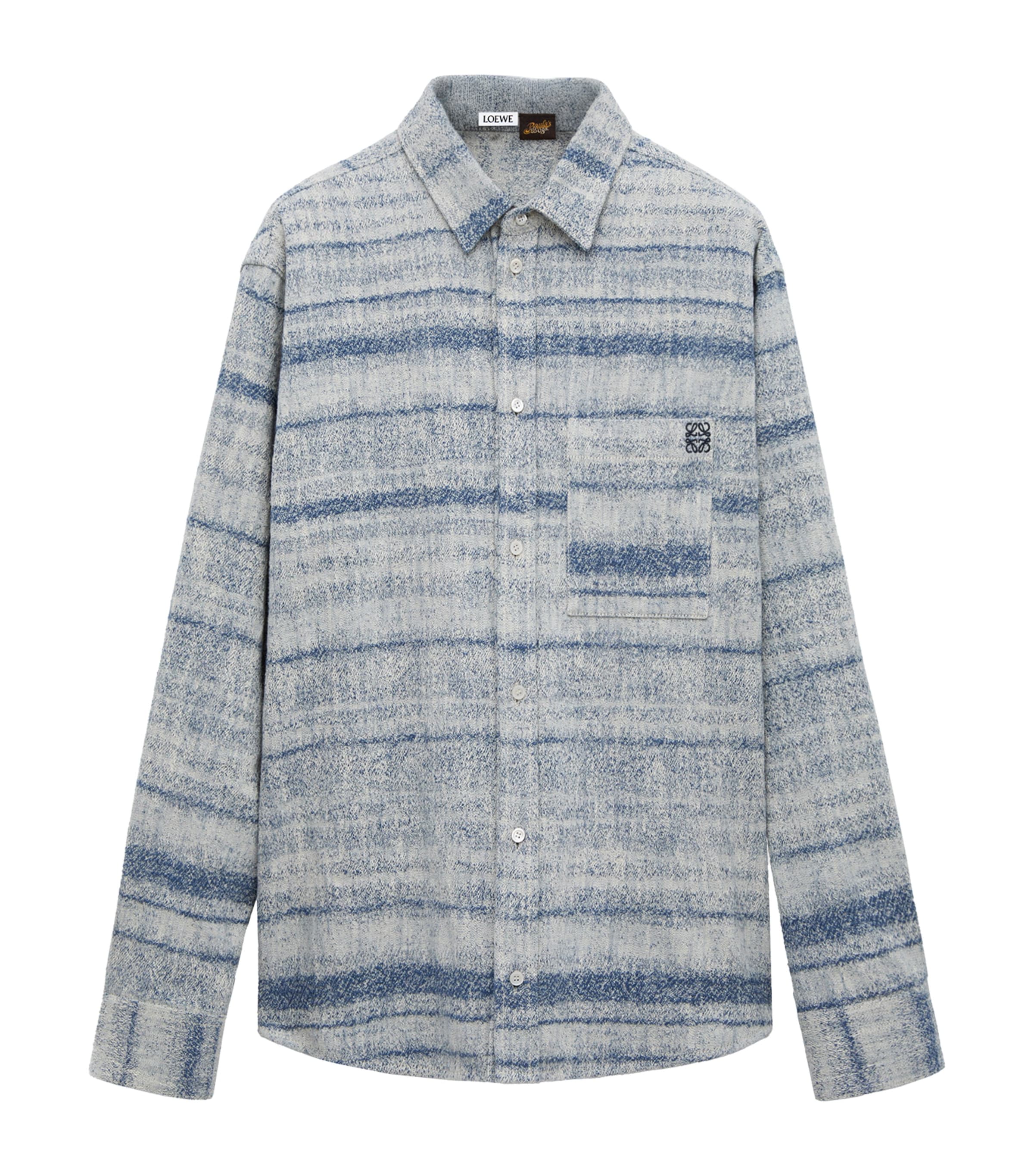 LOEWE Mens x Paula's Ibiza Denim Relaxed Shirt Blue Image 1