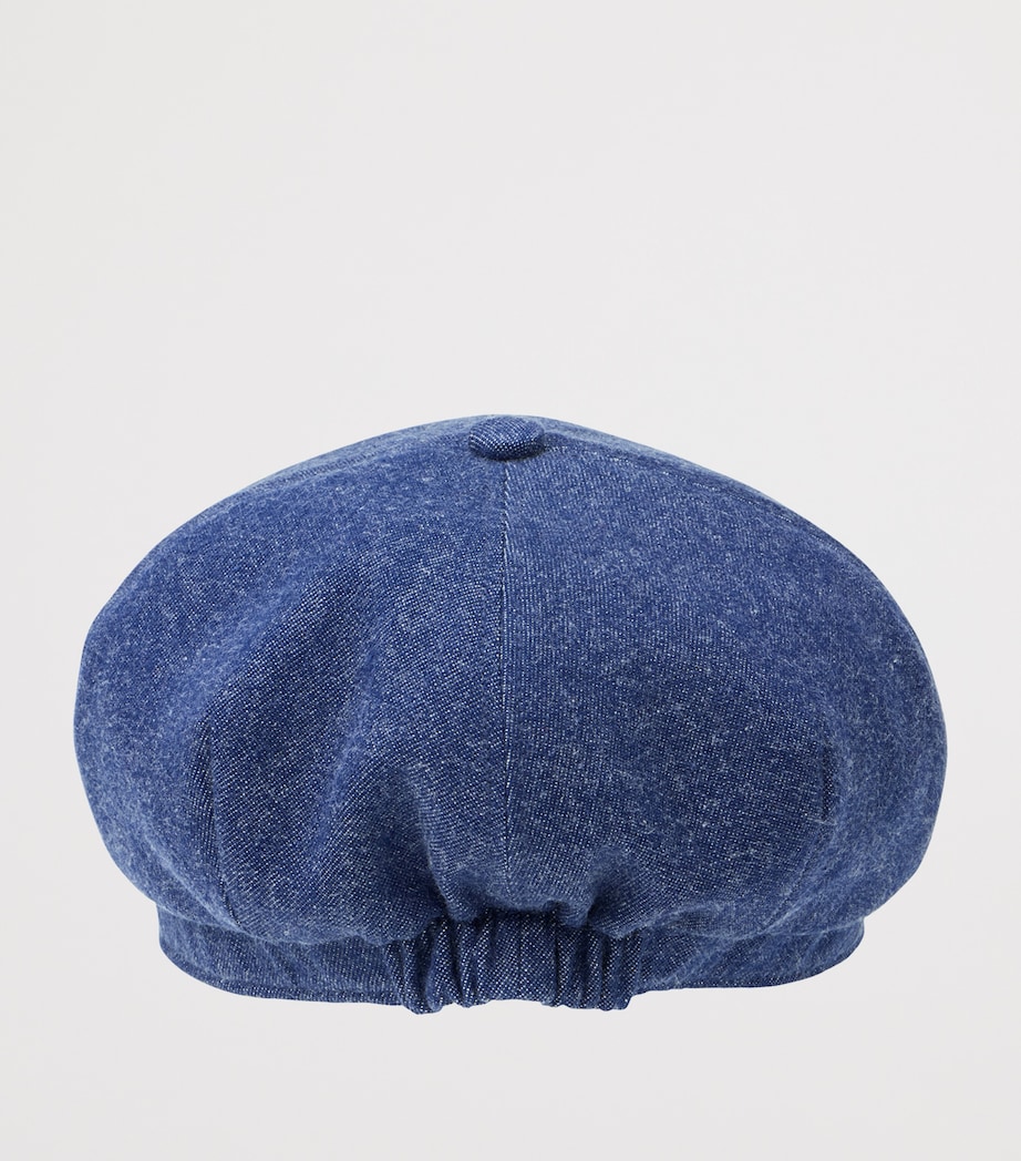 Denim Embroidered Cap 3 Image 4