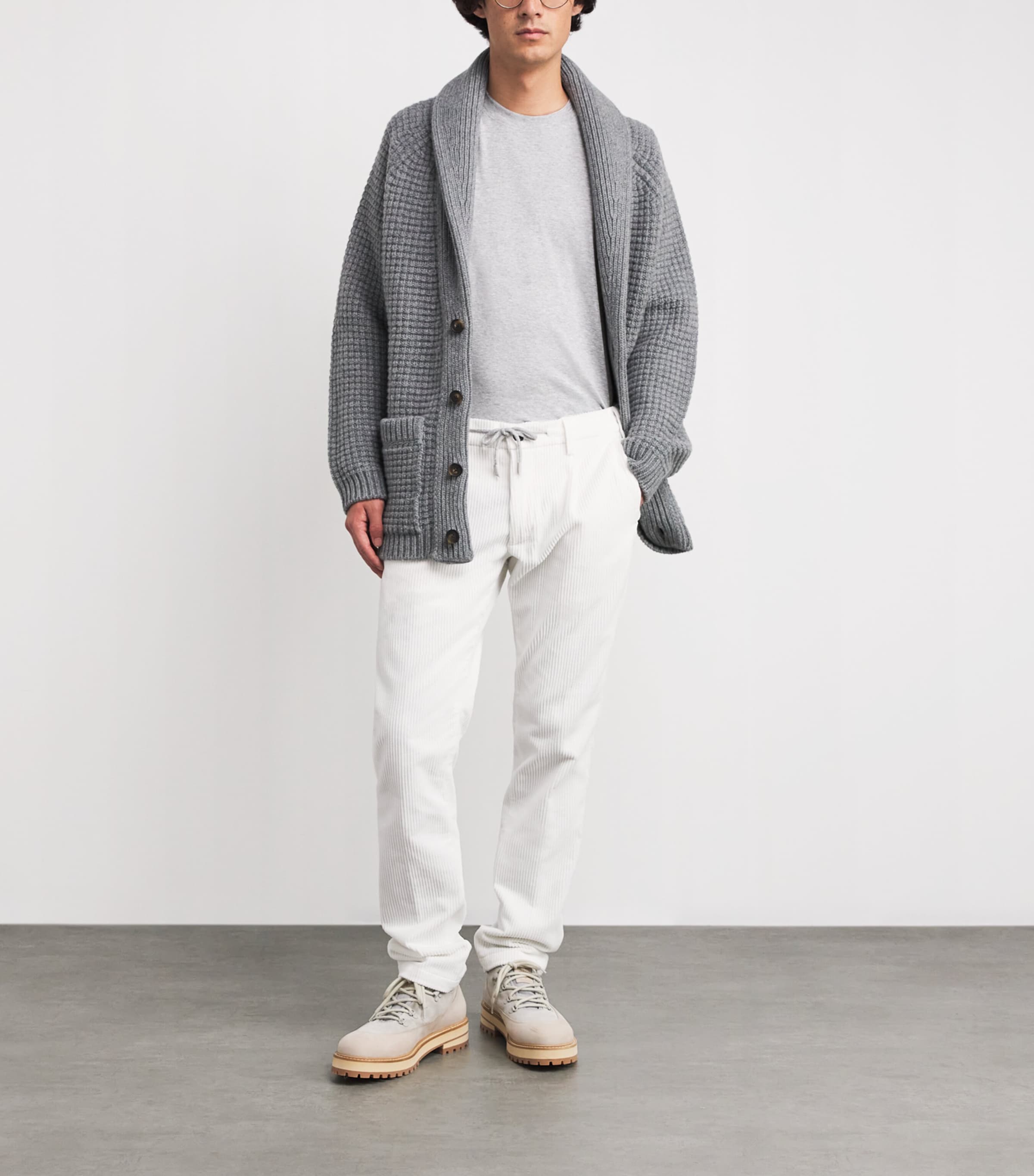 Cotton-Blend Jersey T-Shirt GRIGIO CHIARO MELANG Image 2