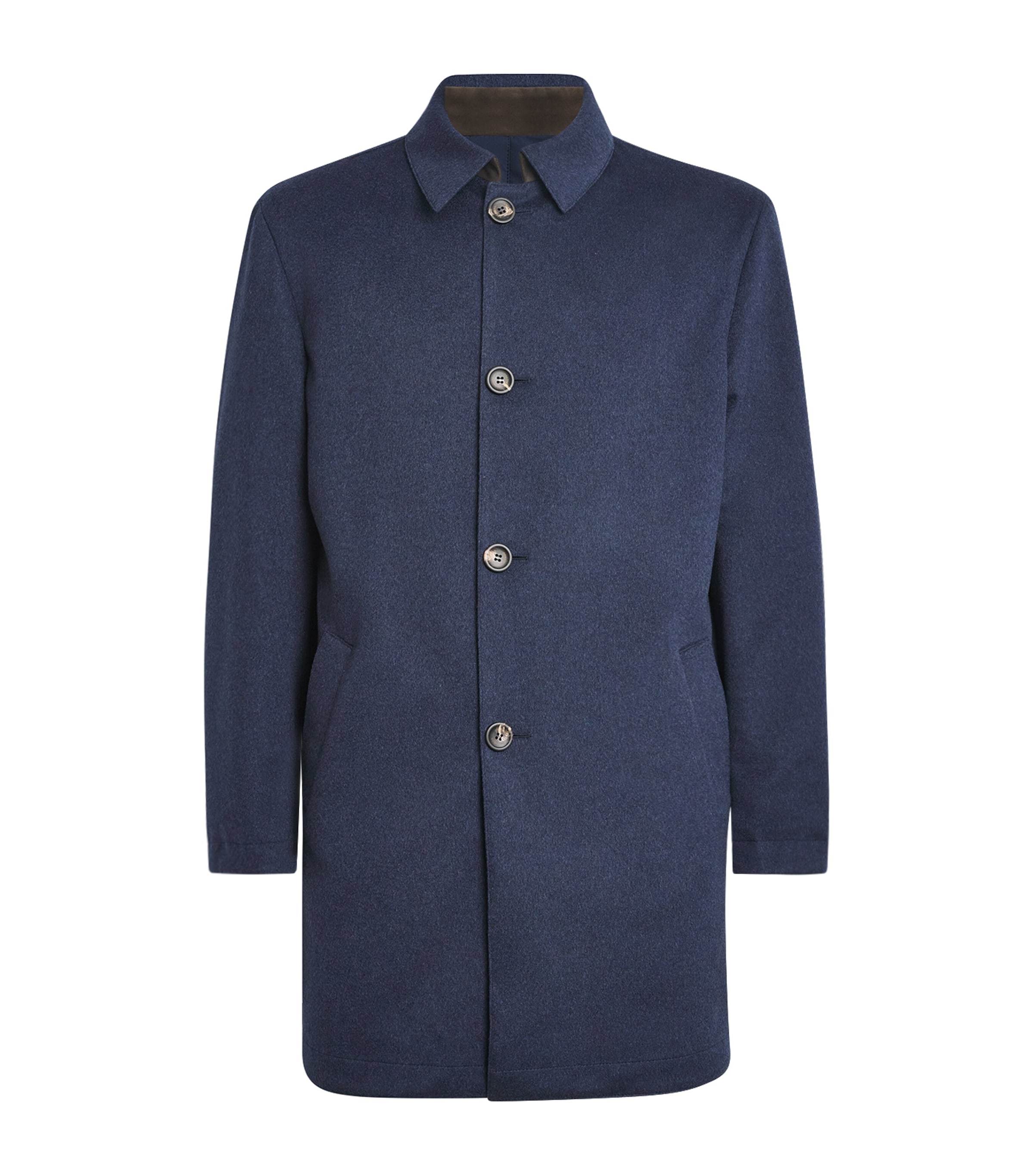 Colombo Cashmere Overcoat In Blue