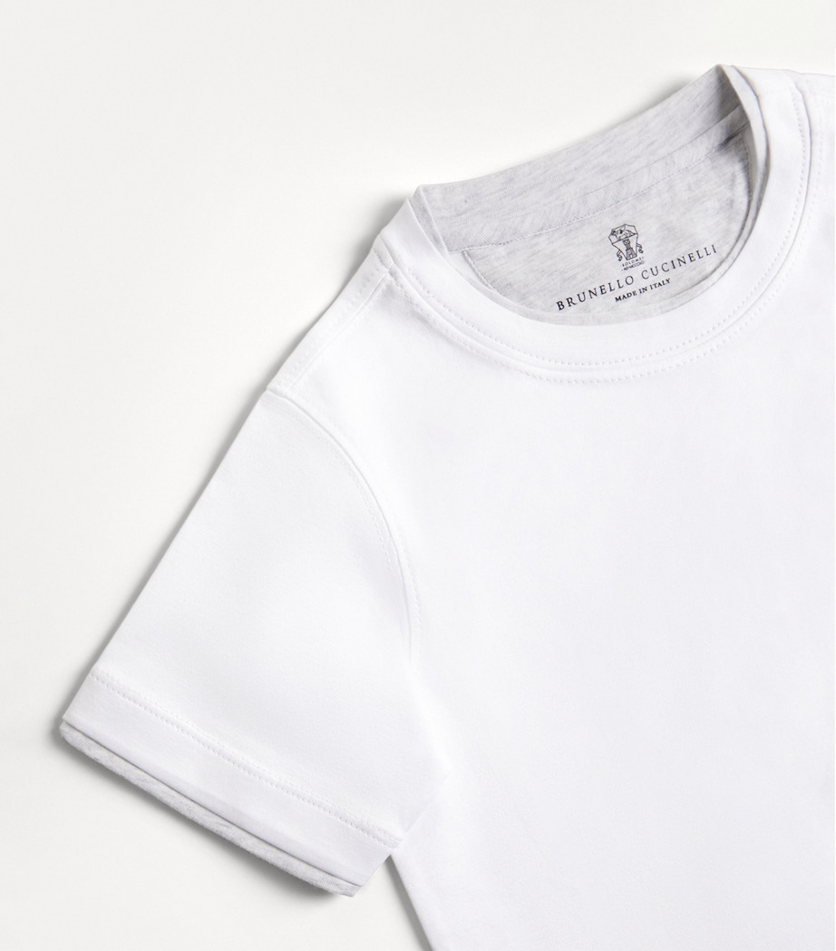 Brunello Cucinelli Kids Cotton Layered T-Shirt (4-6 Years) Image 3