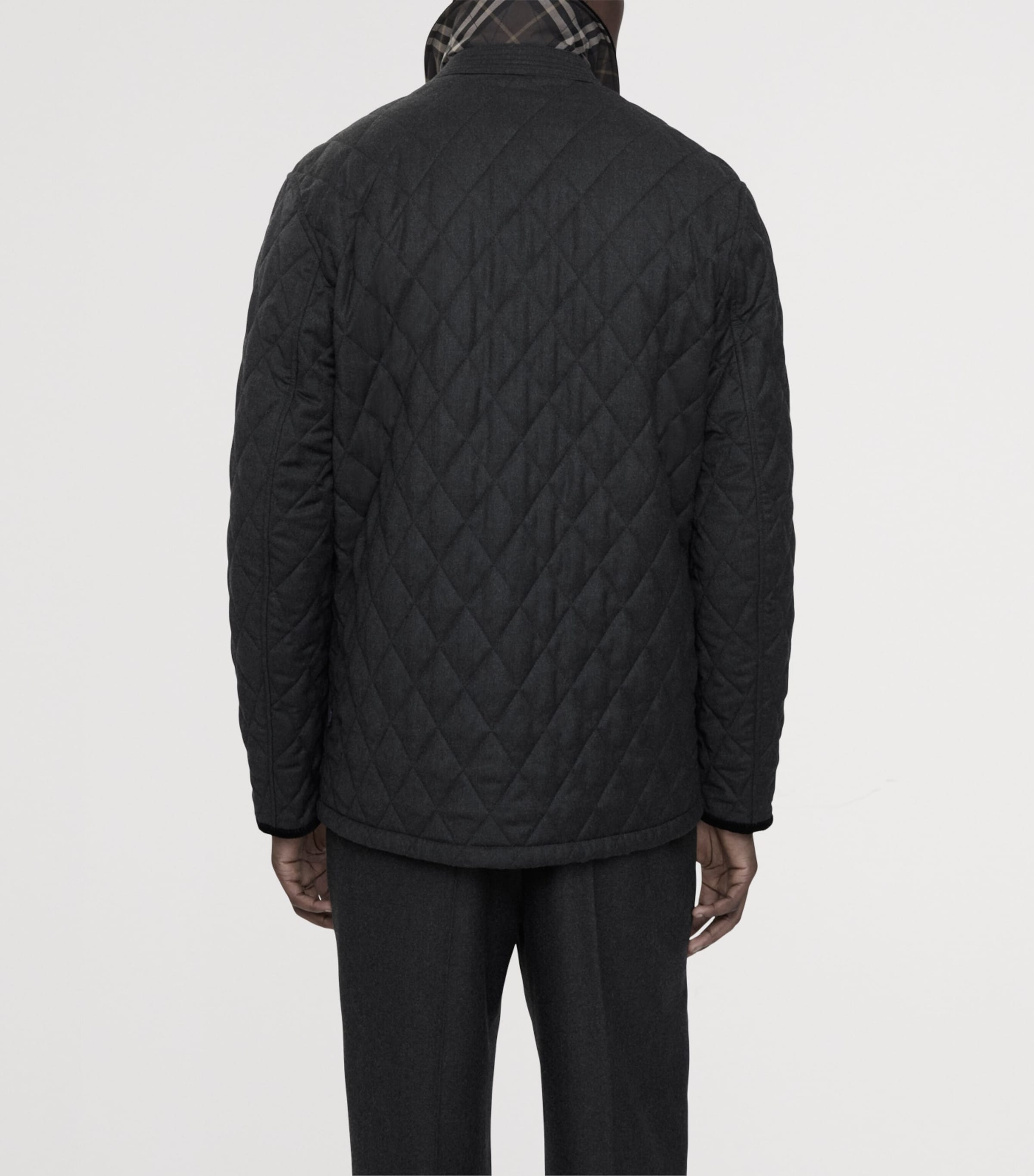 Wool Quilted Barn Jacket CHARCOAL Image 4