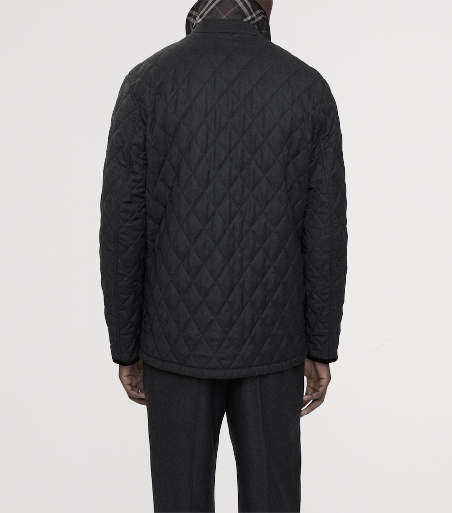 Wool Quilted Barn Jacket CHARCOAL Image 4