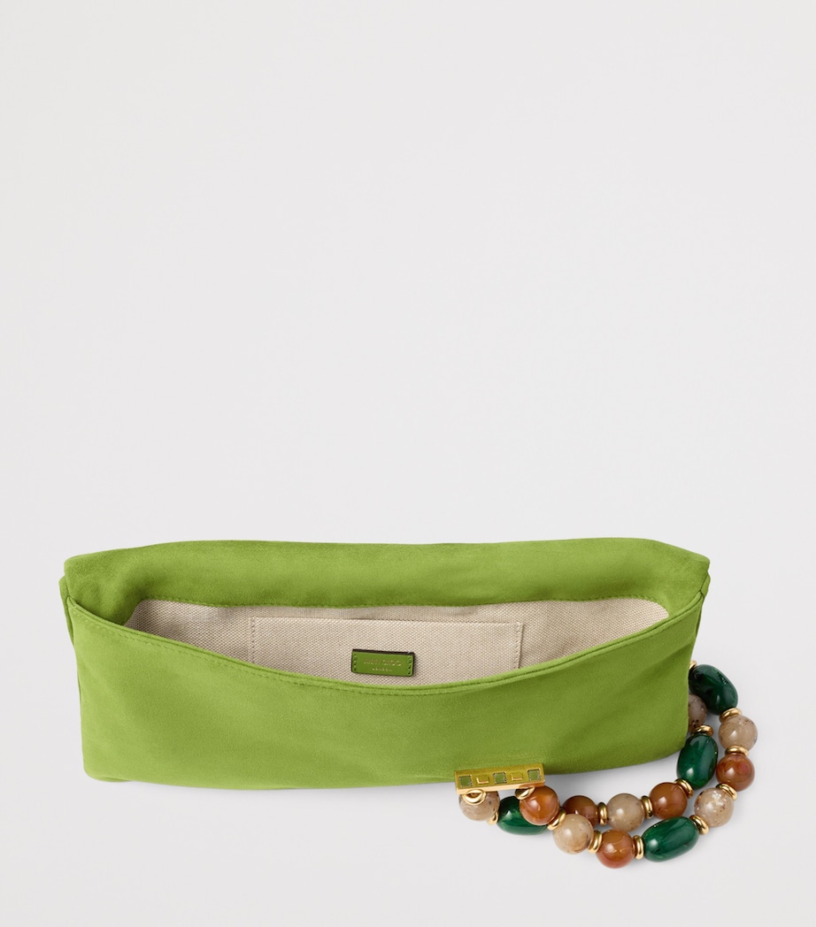 Jimmy Choo Zandra Lambskin Clutch Bag Clover/gold Image 4