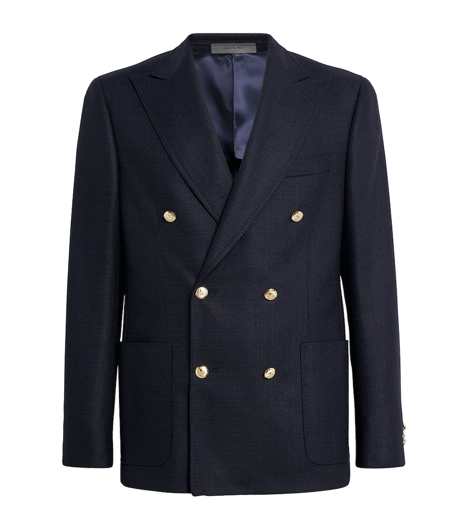Virgin Wool Double-Breasted Blazer 001 NAVY BLUE Image 1