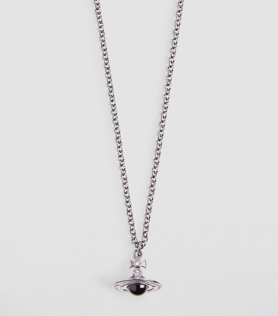 Vivienne Westwood Tiny Orb Pendant Necklace Ruthenm/crystl Image 2