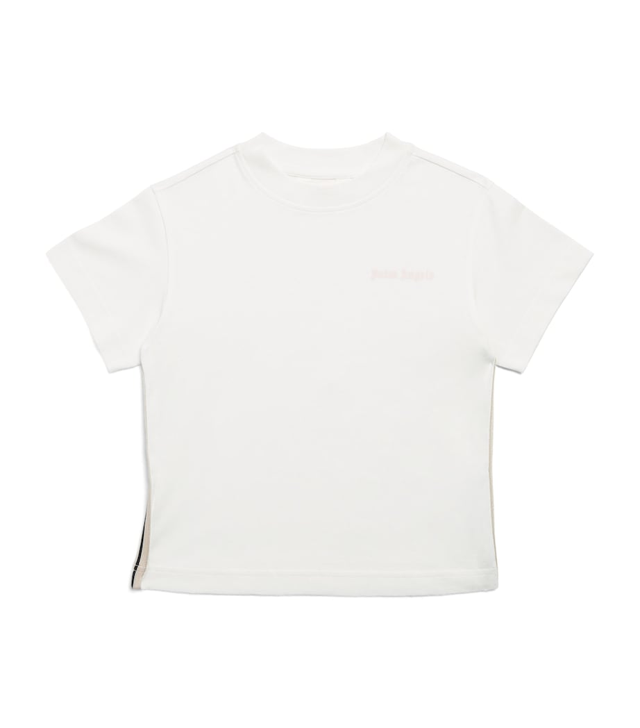 Palm Angels Kids Cotton Jersey Logo T-Shirt (4-12+ Years) Cocco/coconut Image 1