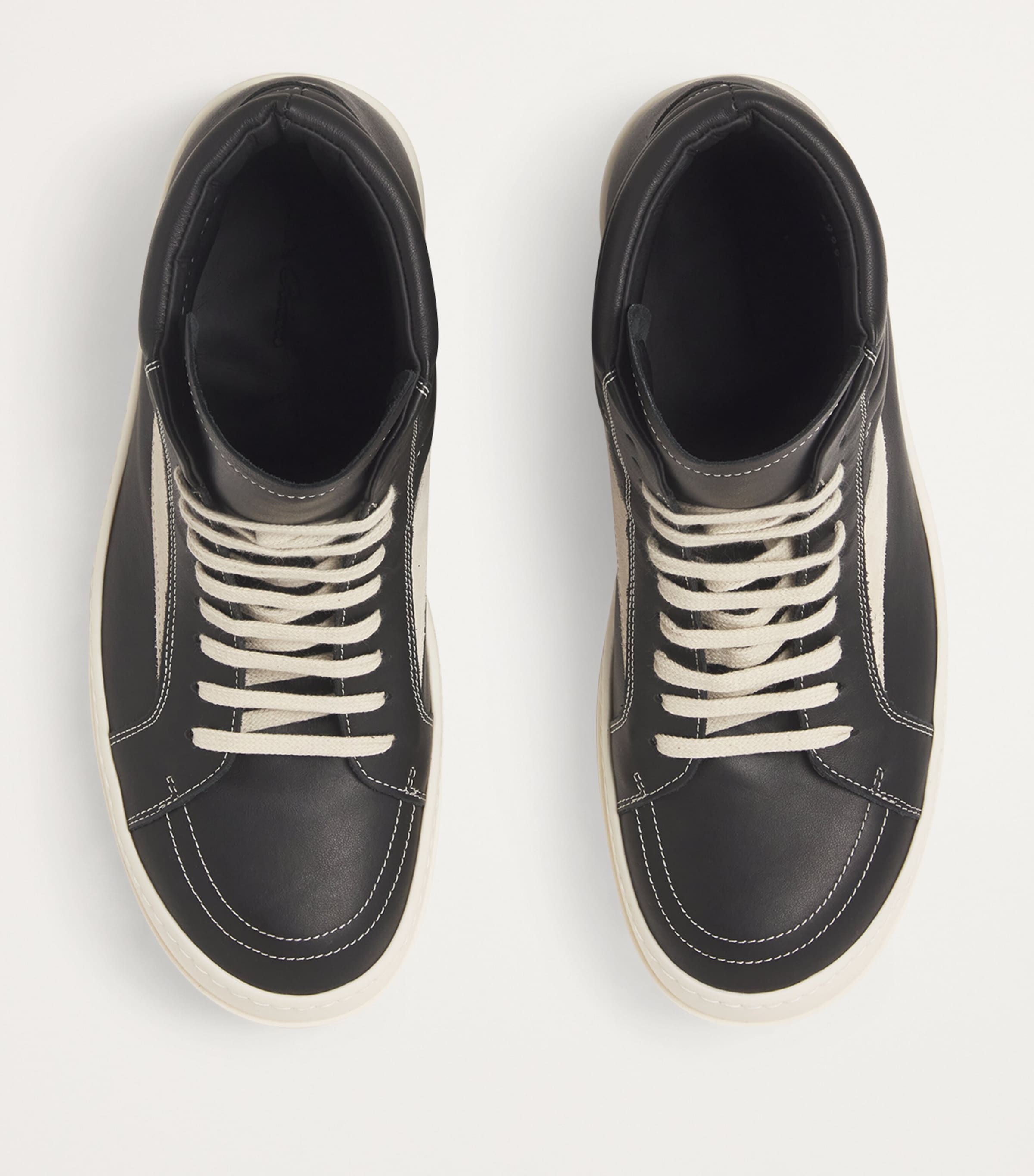 Leather Porterville Vintage High-Top Sneakers BLACK/MILK/MILK Image 3
