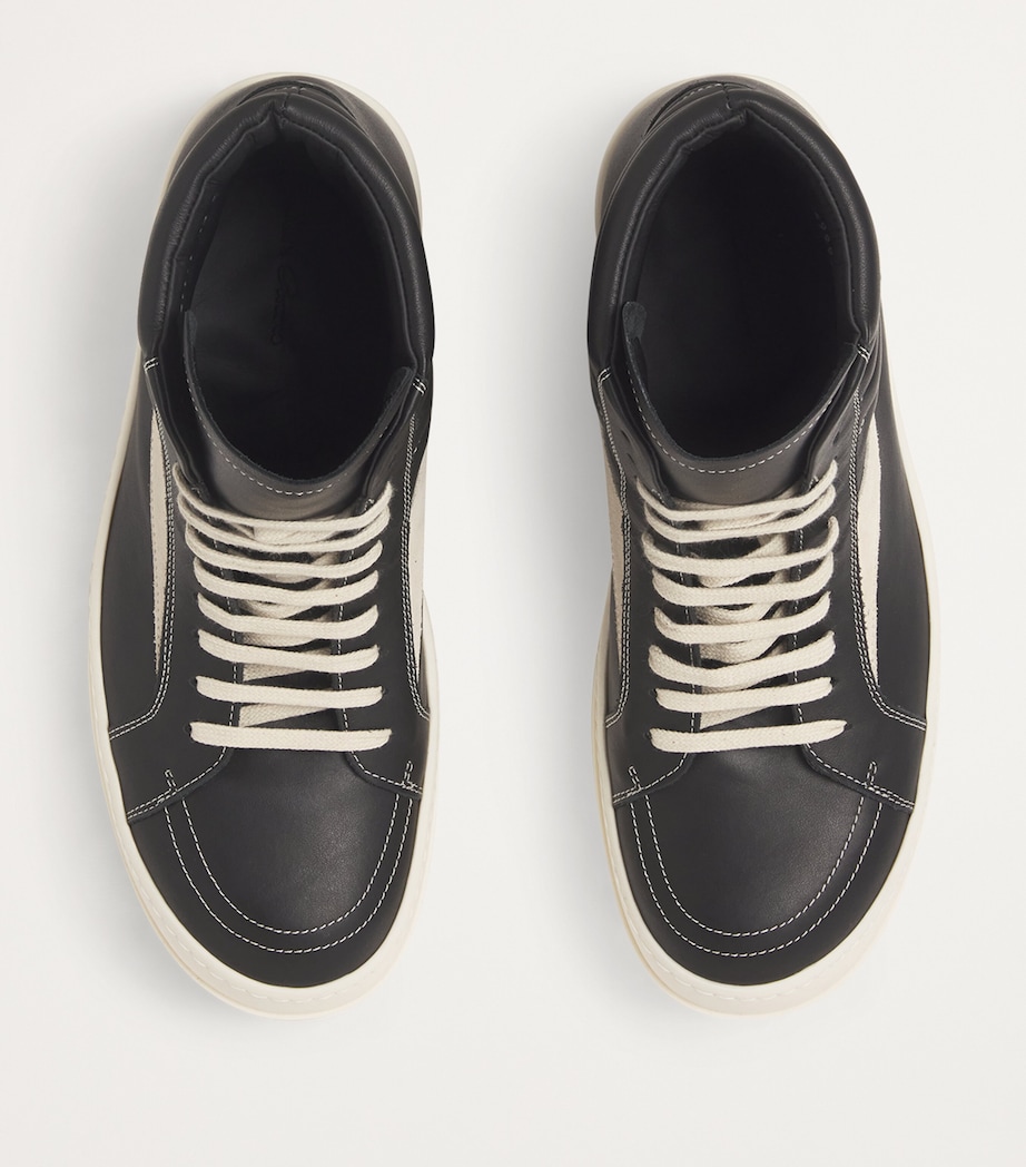 Leather Porterville Vintage High-Top Sneakers BLACK/MILK/MILK Image 3