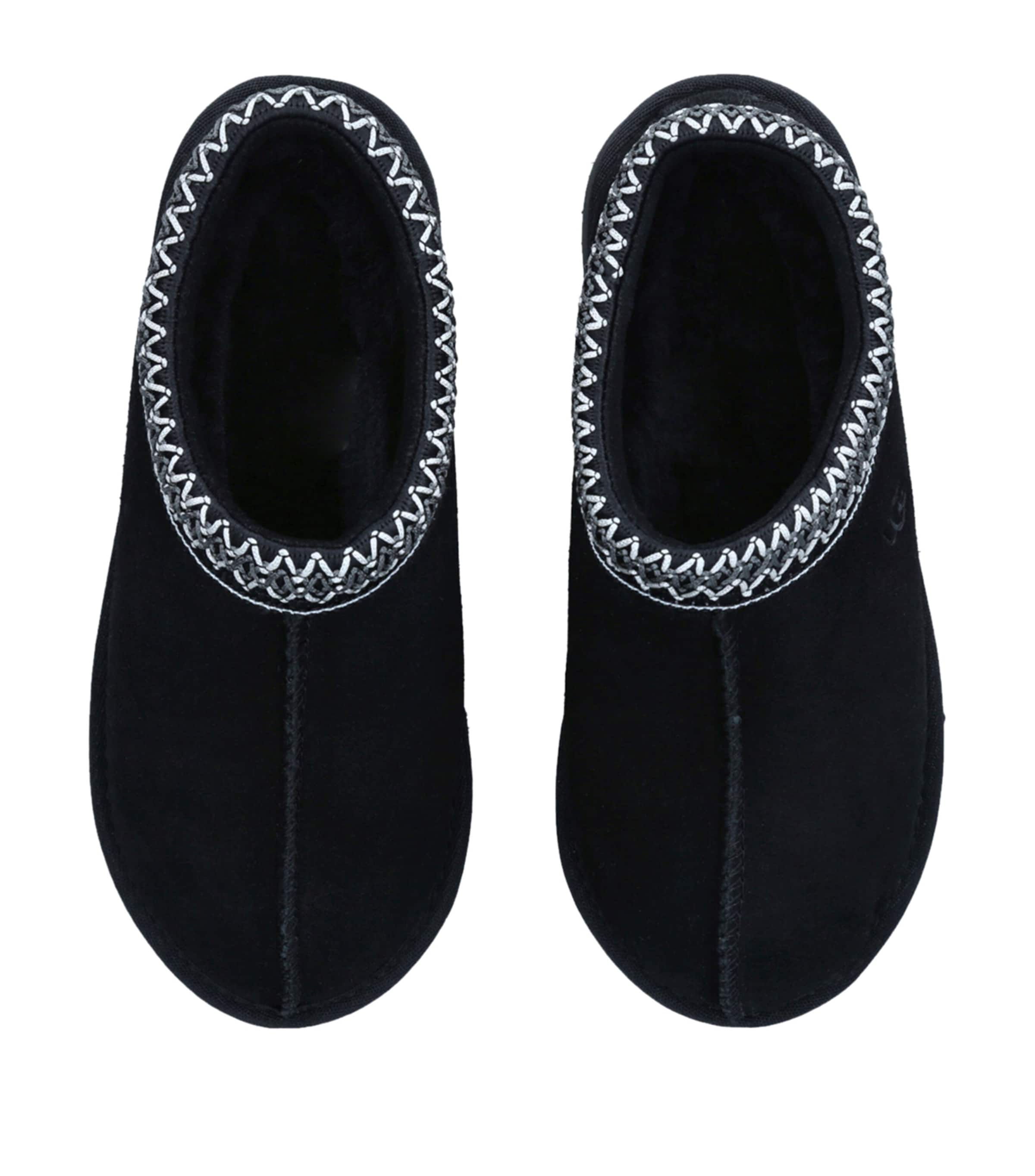 Leather Tasman Slippers BLACK Image 4
