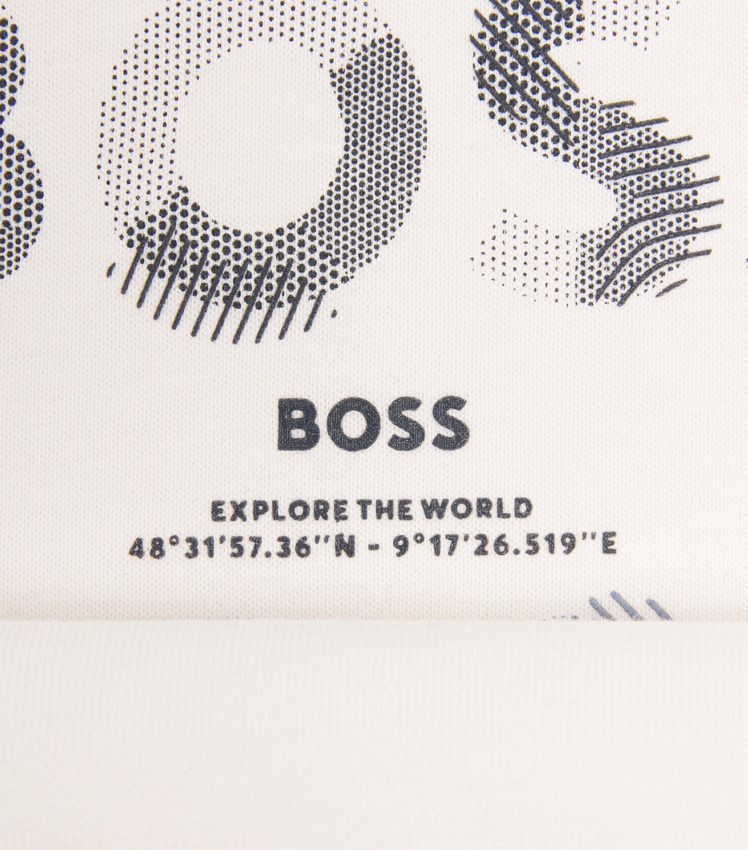 BOSS Kidswear Cotton Logo T-Shirt (4-16 Years) Ivory Image 3