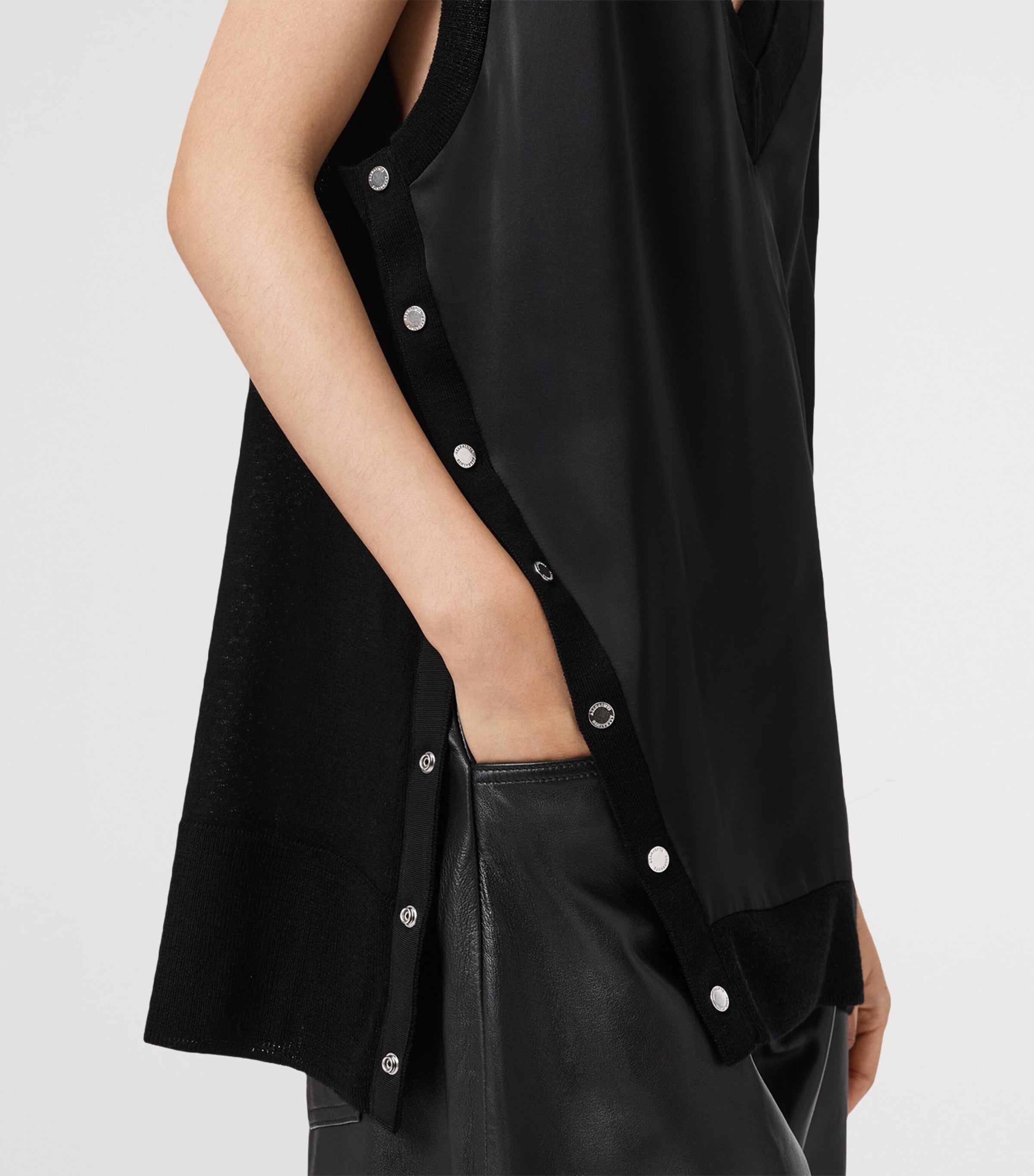 Jersey Studded Bern Tank Top BLACK Image 6