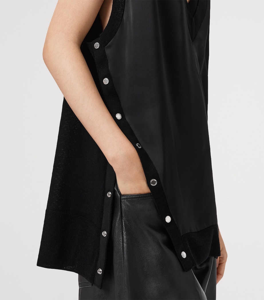 Jersey Studded Bern Tank Top BLACK Image 6