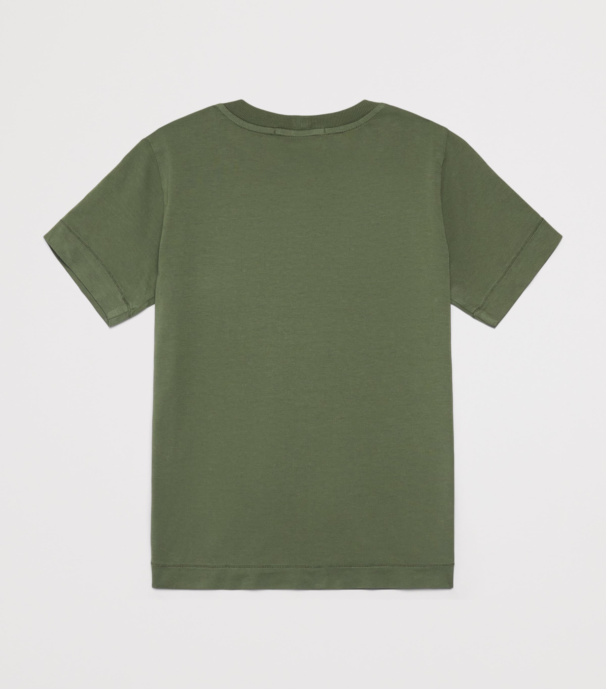 Stone Island Junior Cotton Logo T-Shirt (2-14 Years) Military Green Image 2