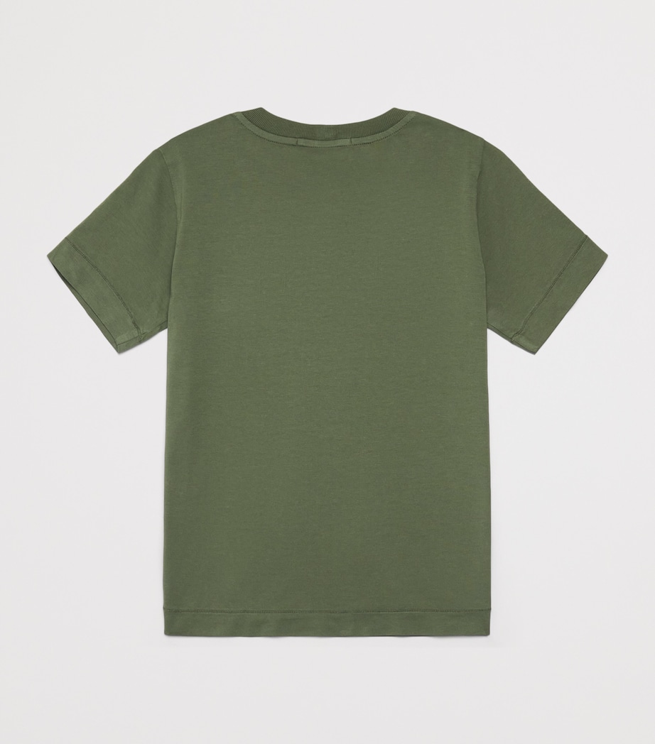 Stone Island Junior Cotton Logo T-Shirt (2-14 Years) Military Green Image 2