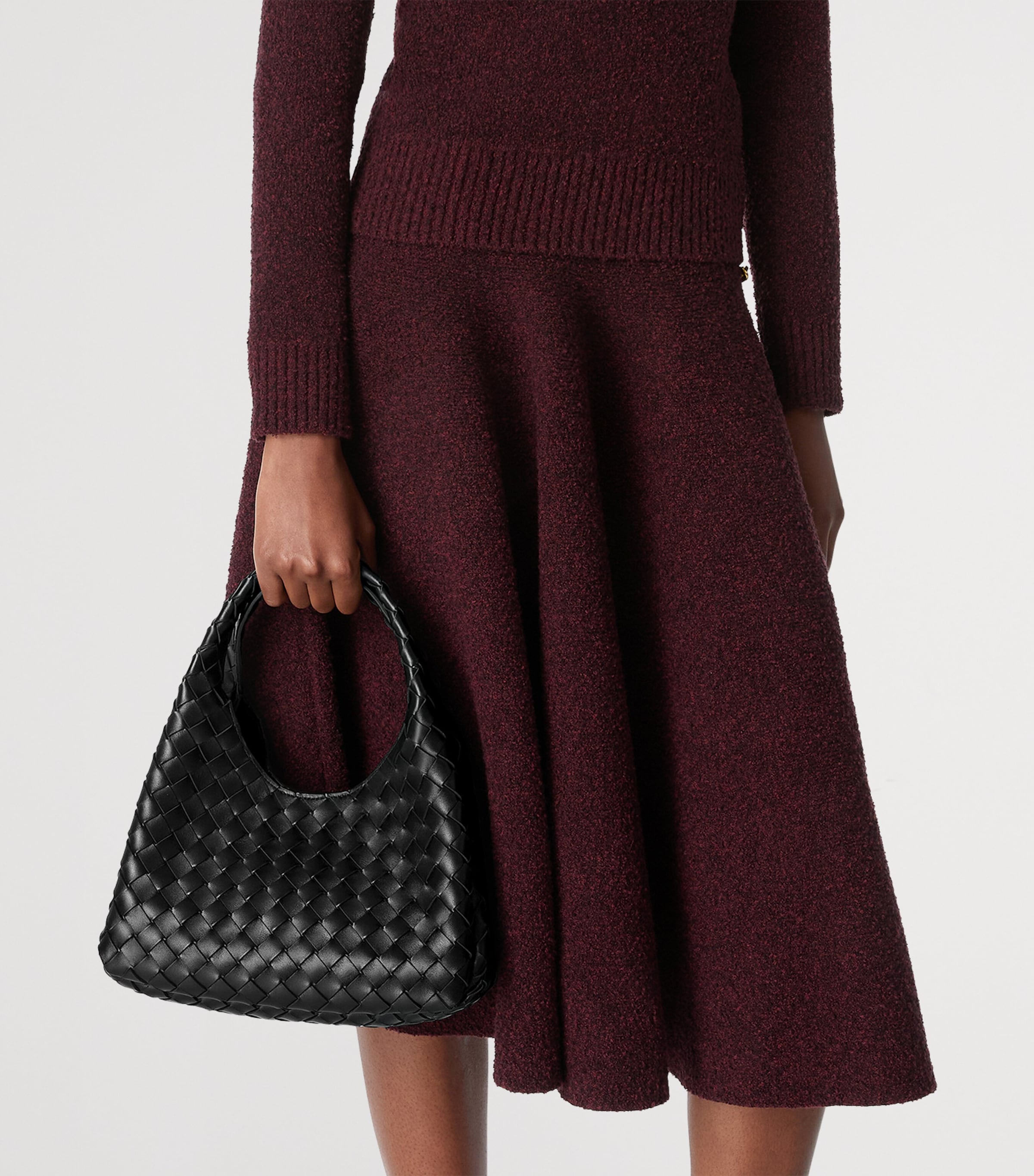 Small Leather Intrecciato Campana Shoulder Bag 1019 Image 2