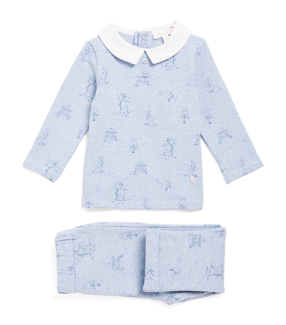 Cotton Top and Trousers Set (0-24 Months) B0066 Image 1