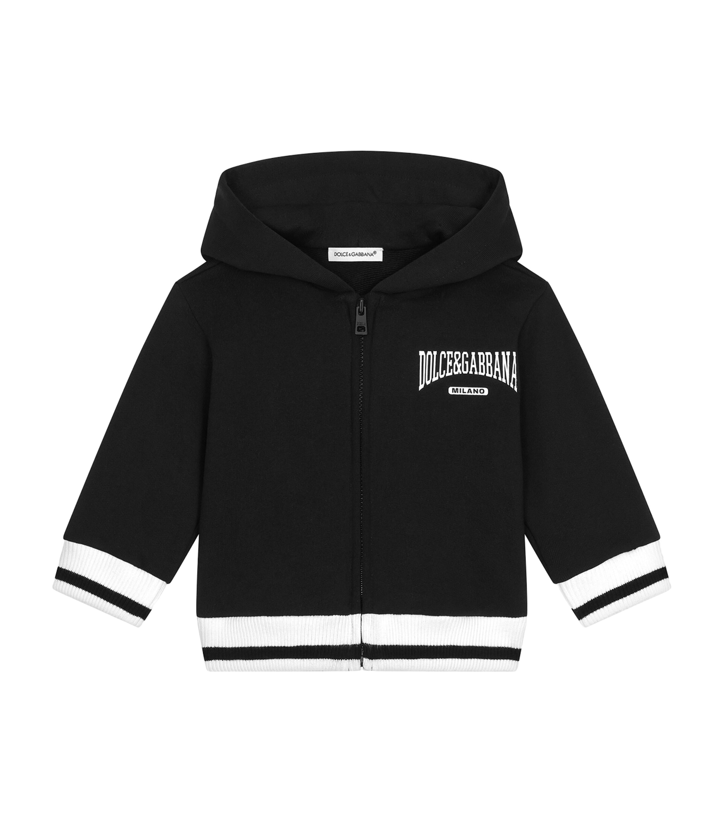 Dolce & Gabbana Kids Cotton Logo Zip-Up Hoodie (3-30 Months) | Baby Clothing | Sweatshirts & Tracksuits | Designers | Dolce & Gabbana
