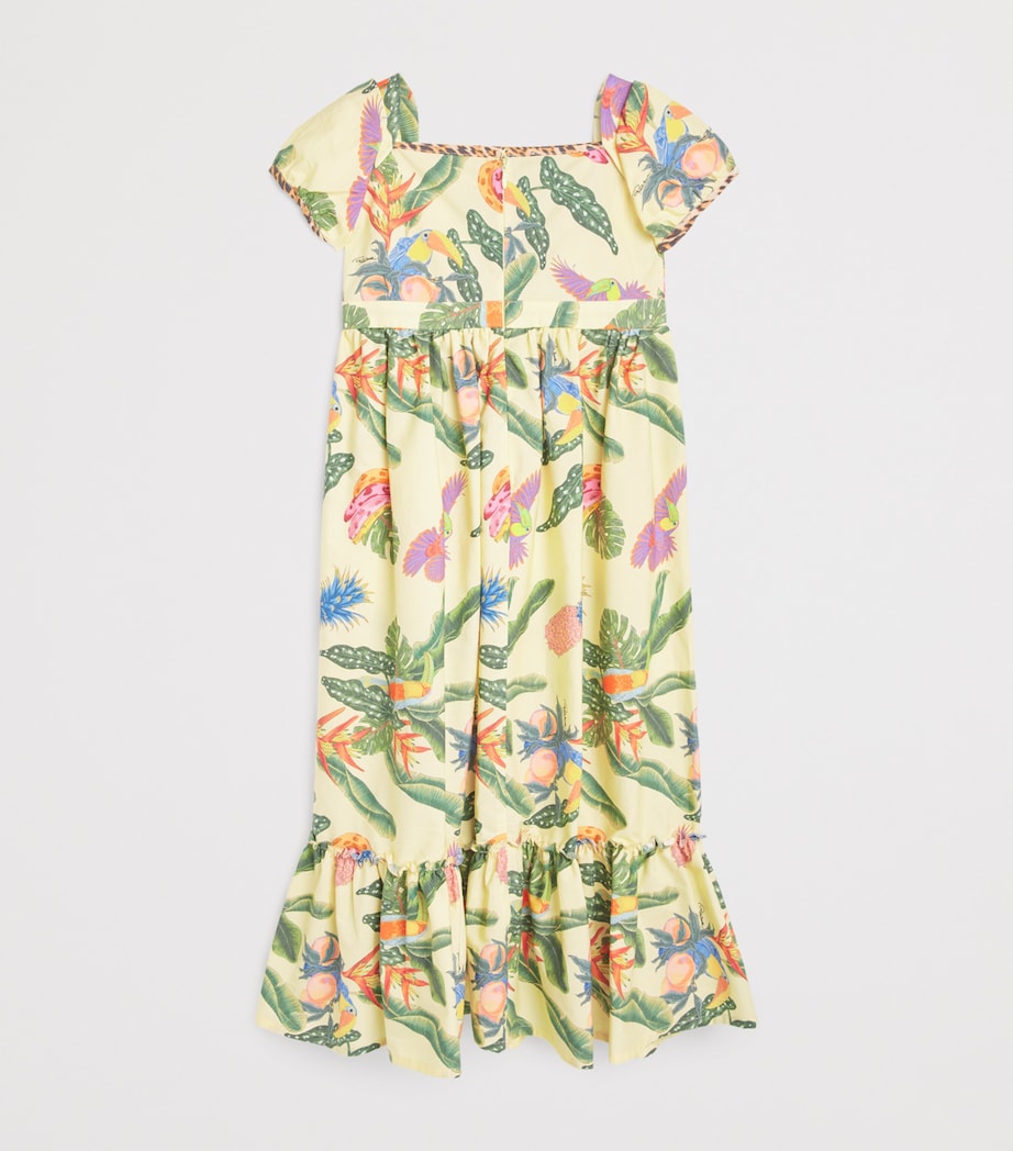 Cotton Tropical Print Dress (4-14 Years) TROPICANA YELLOW Image 2