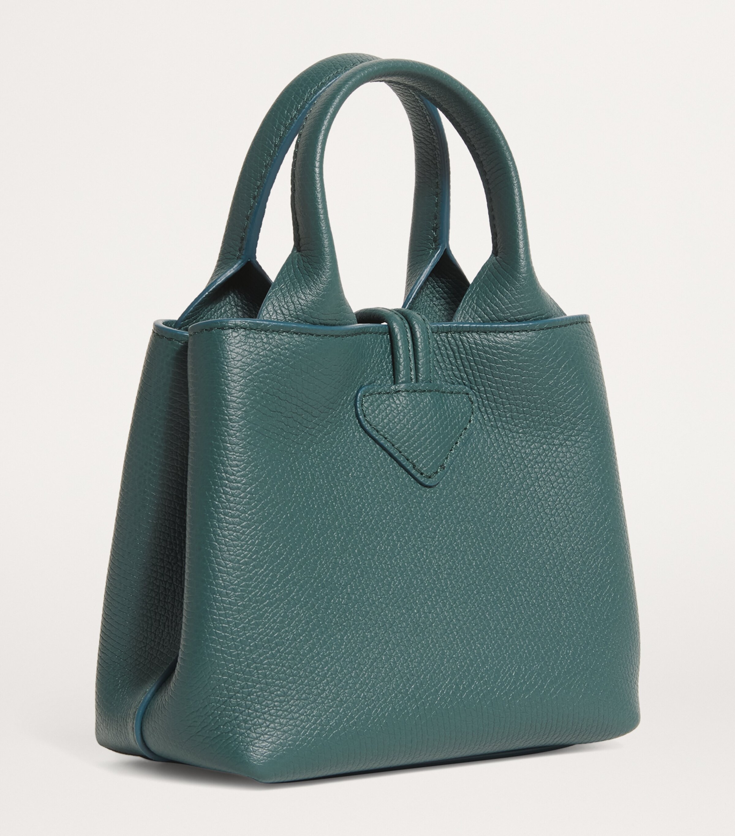 Longchamp Extra Small Leather Le Roseau Top-Handle Bag Cedar Image 3