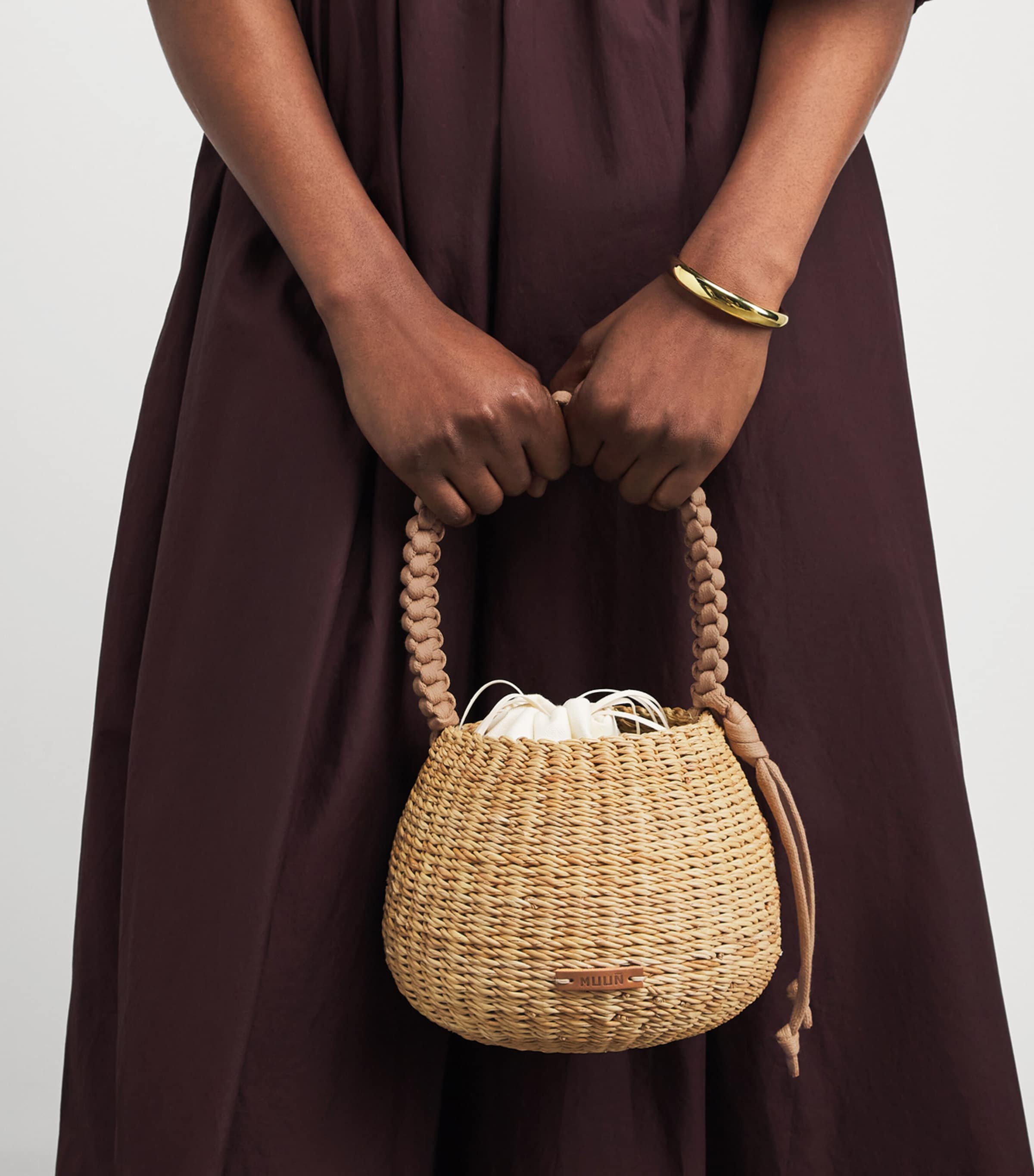 Muun Straw Lily Anne Top-Handle Bag Natural Image 2
