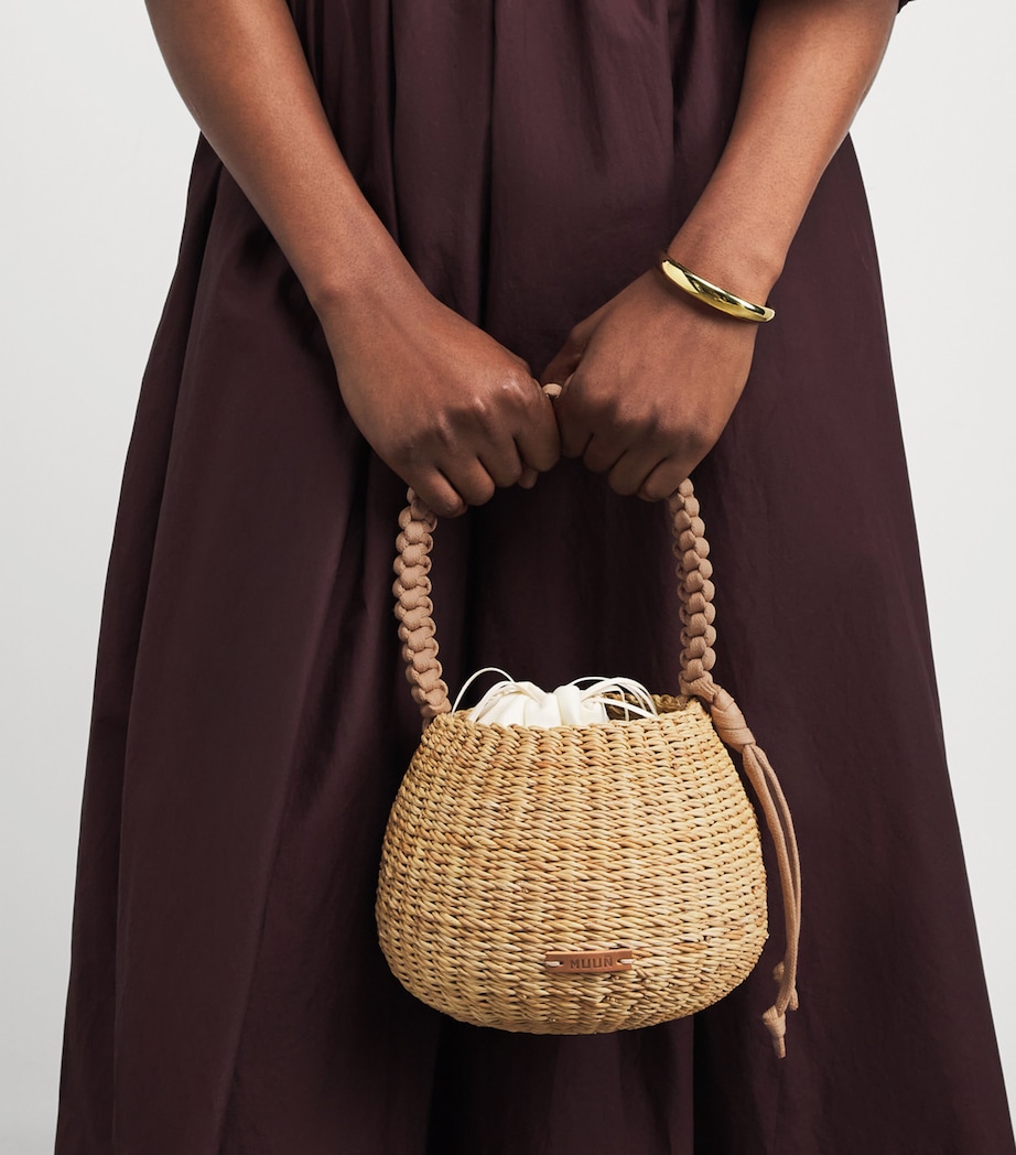 Muun Straw Lily Anne Top-Handle Bag Natural Image 2