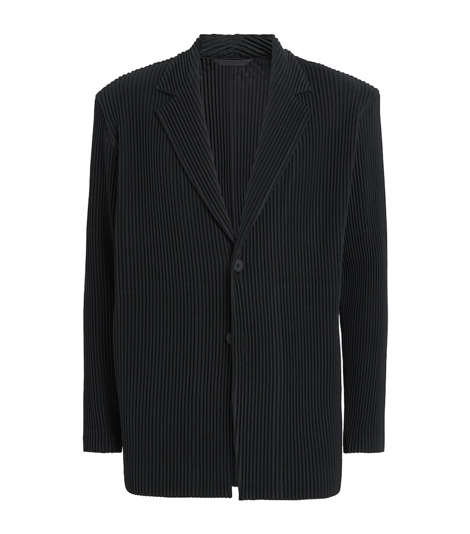 Pleated Blazer 15-BLACK Image 1