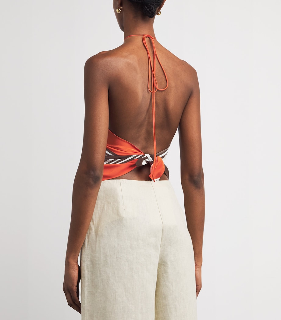 Silk Stripe Destino Scarf Top PACHA STRIPE Image 4