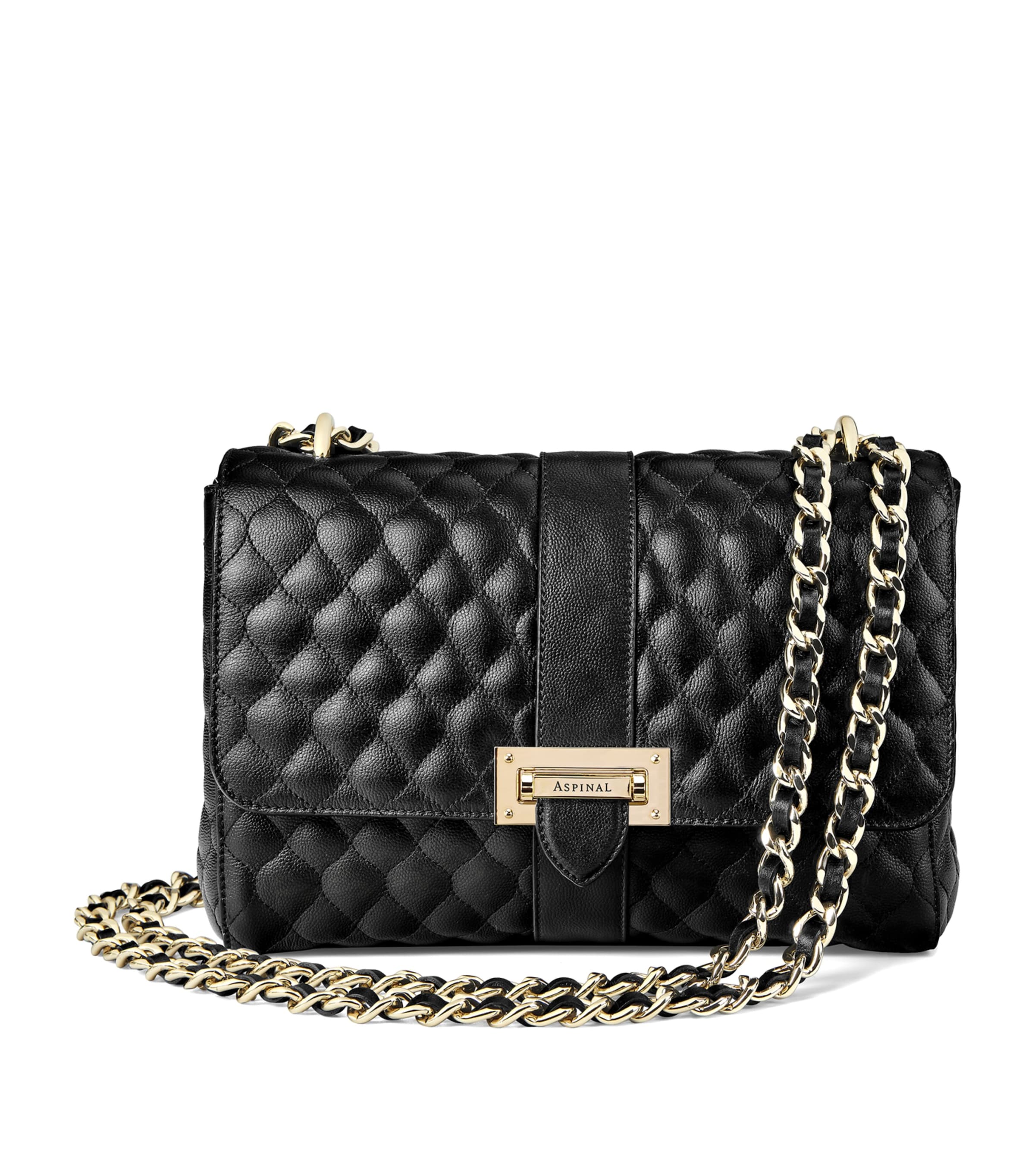 Large Leather Lottie Cross-Body Bag BLACK Image 6