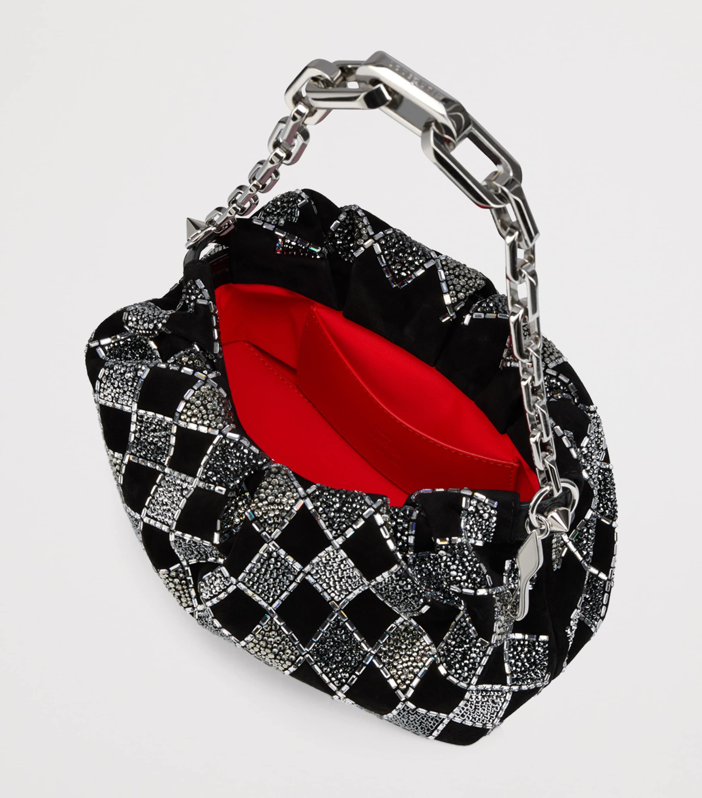 Eva Suede Strass Shoulder Bag BK65 Image 6