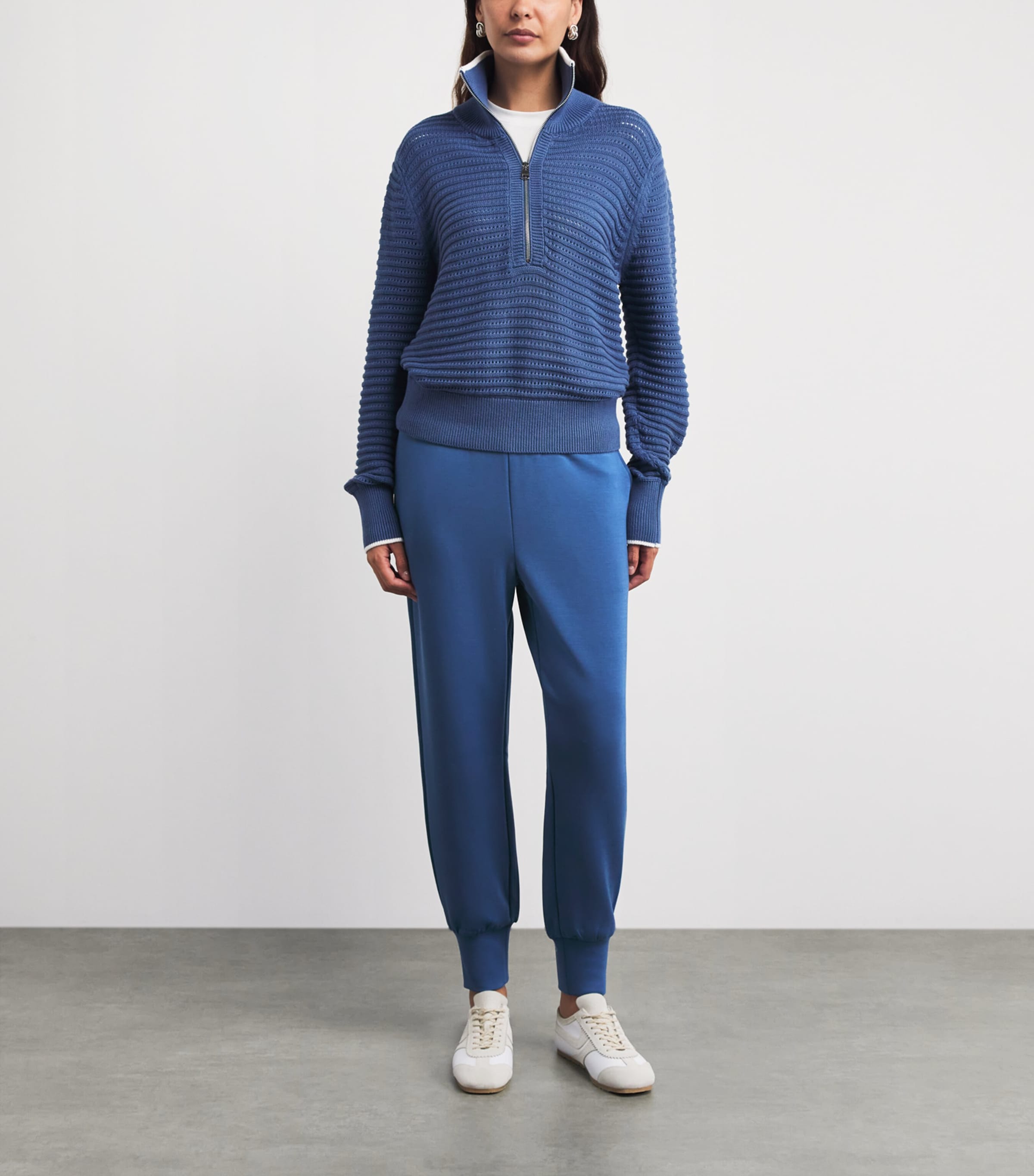 Varley Womens The Slim Cuff Sweatpants Bijou Blue Image 2